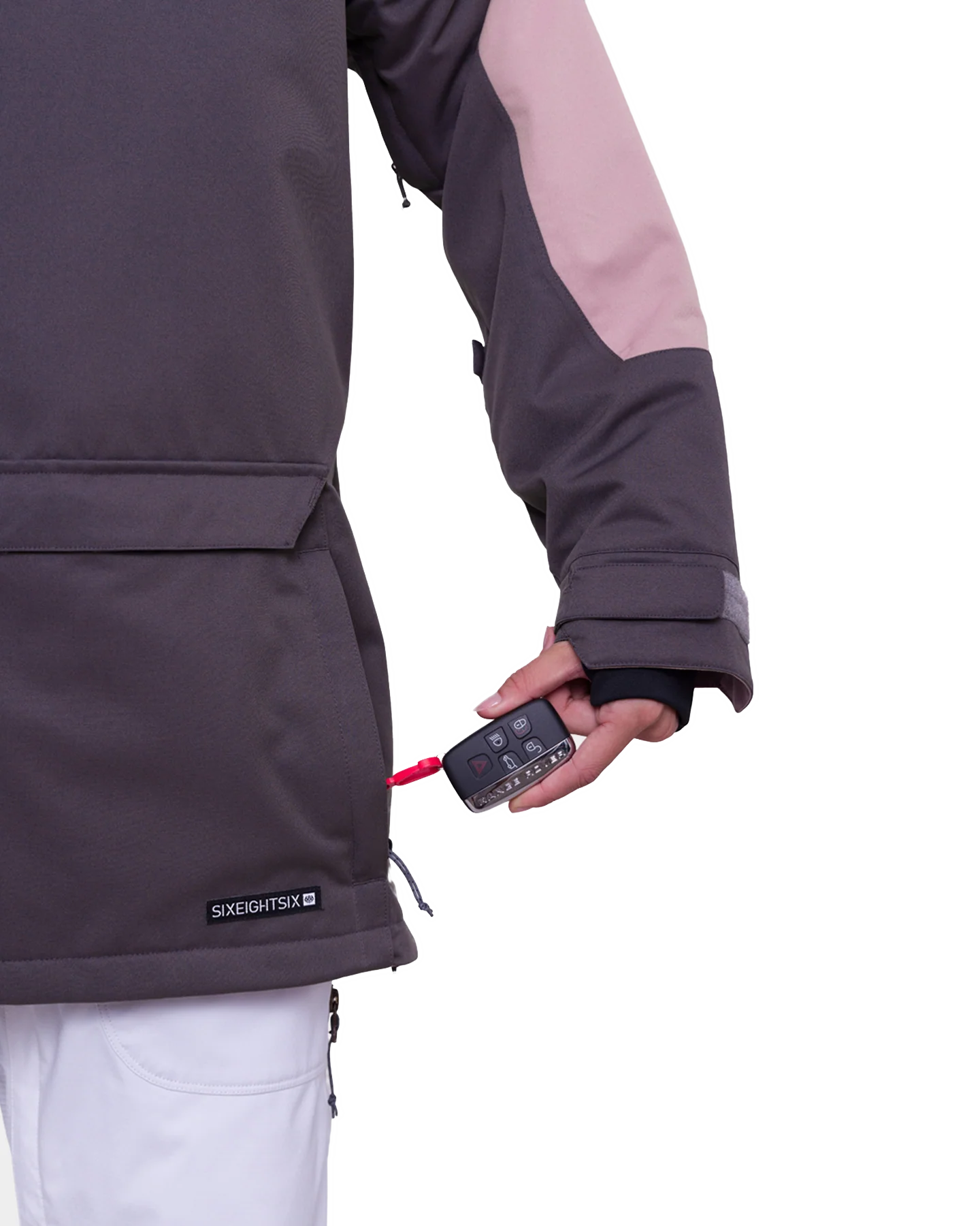 686 Women's Upton Anorak - Charcoal Colorblock (Size XS) - Image 6