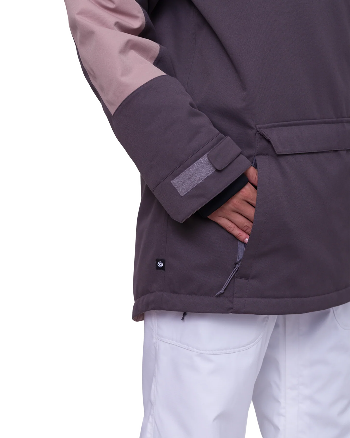 686 Women's Upton Anorak - Charcoal Colorblock (Size XS) - Image 8