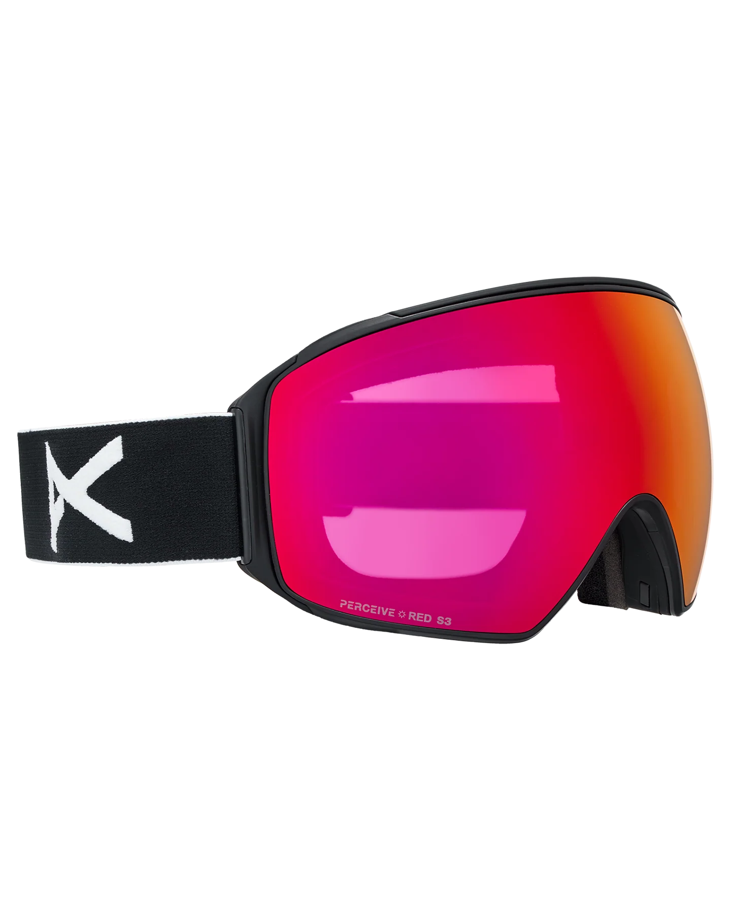Anon M4 (Toric) Low Bridge Snow Goggles + Bonus Lens + MFI® Face Mask - Black/Perceive Sunny Red