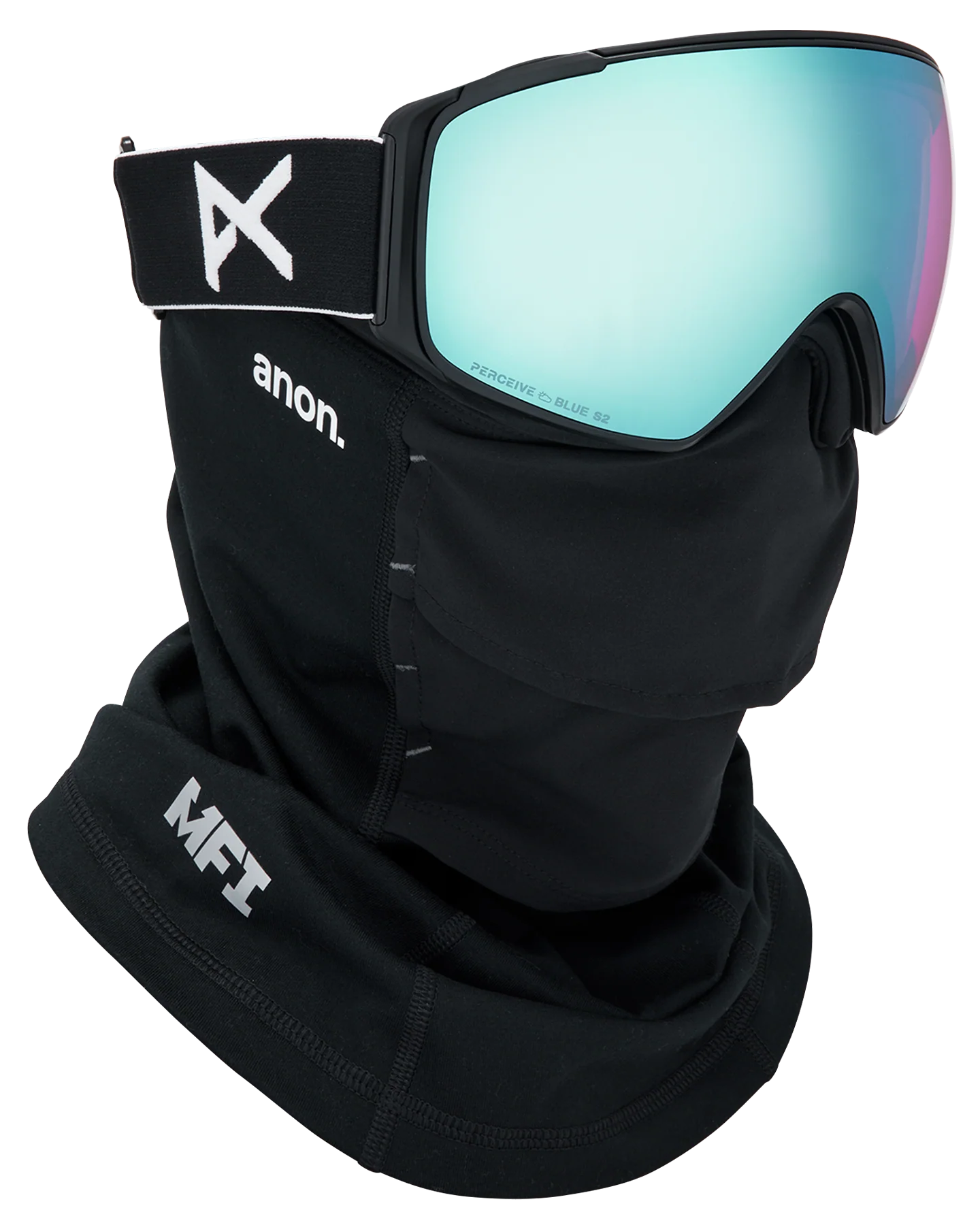 Anon M4S (Toric) Low Bridge Snow Goggles + Bonus Lens + MFI® Face Mask - Black/Perceive Variable Blue - Image 5