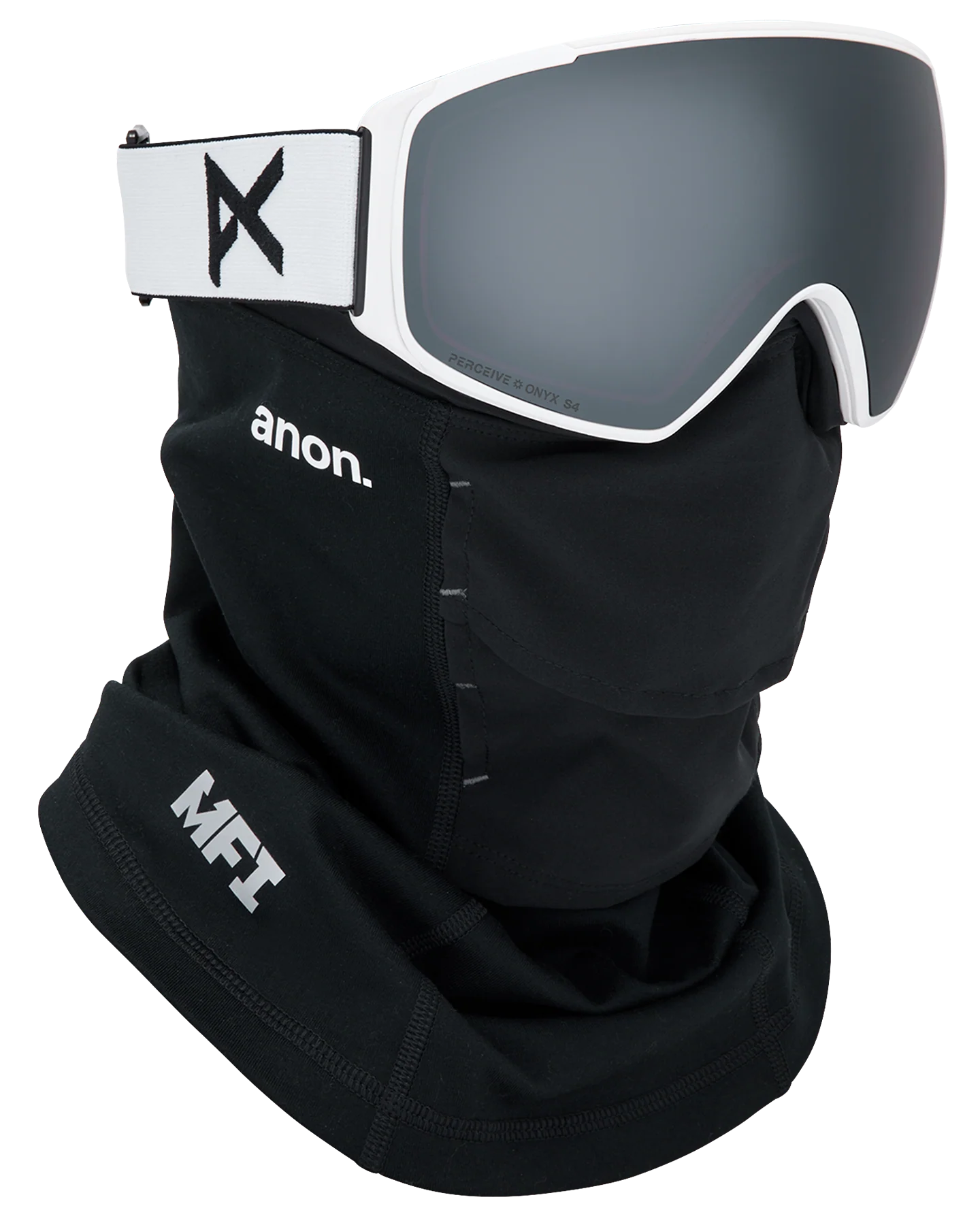 Anon M4S (Toric) Low Bridge Snow Goggles + Bonus Lens + MFI® Face Mask - White/Perceive Sunny Onyx - Image 5