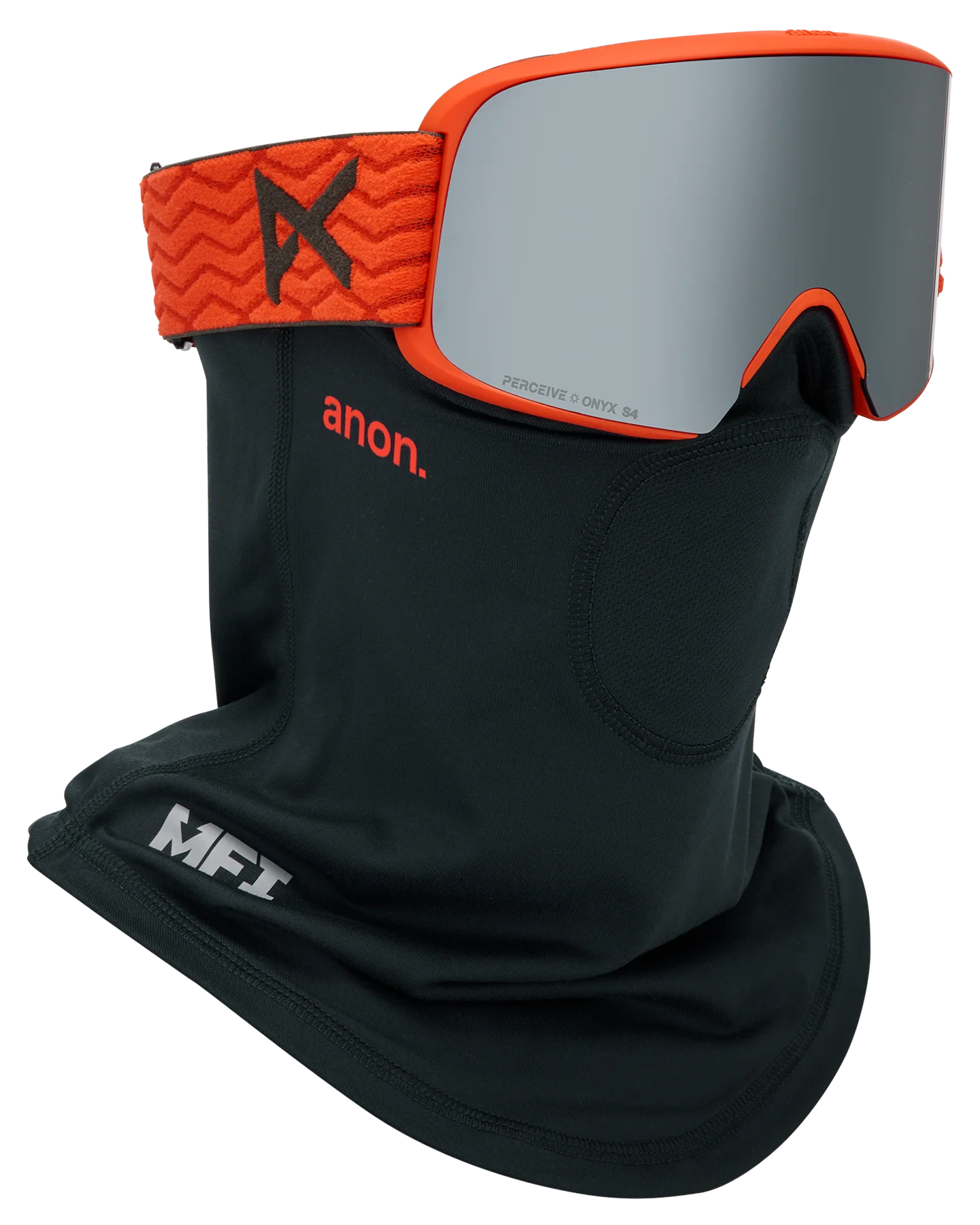 Anon M6 Snow Goggles + Bonus Lens + MFI® Face Mask - Fiesta Red/Perceive Sunny Onyx - Image 5