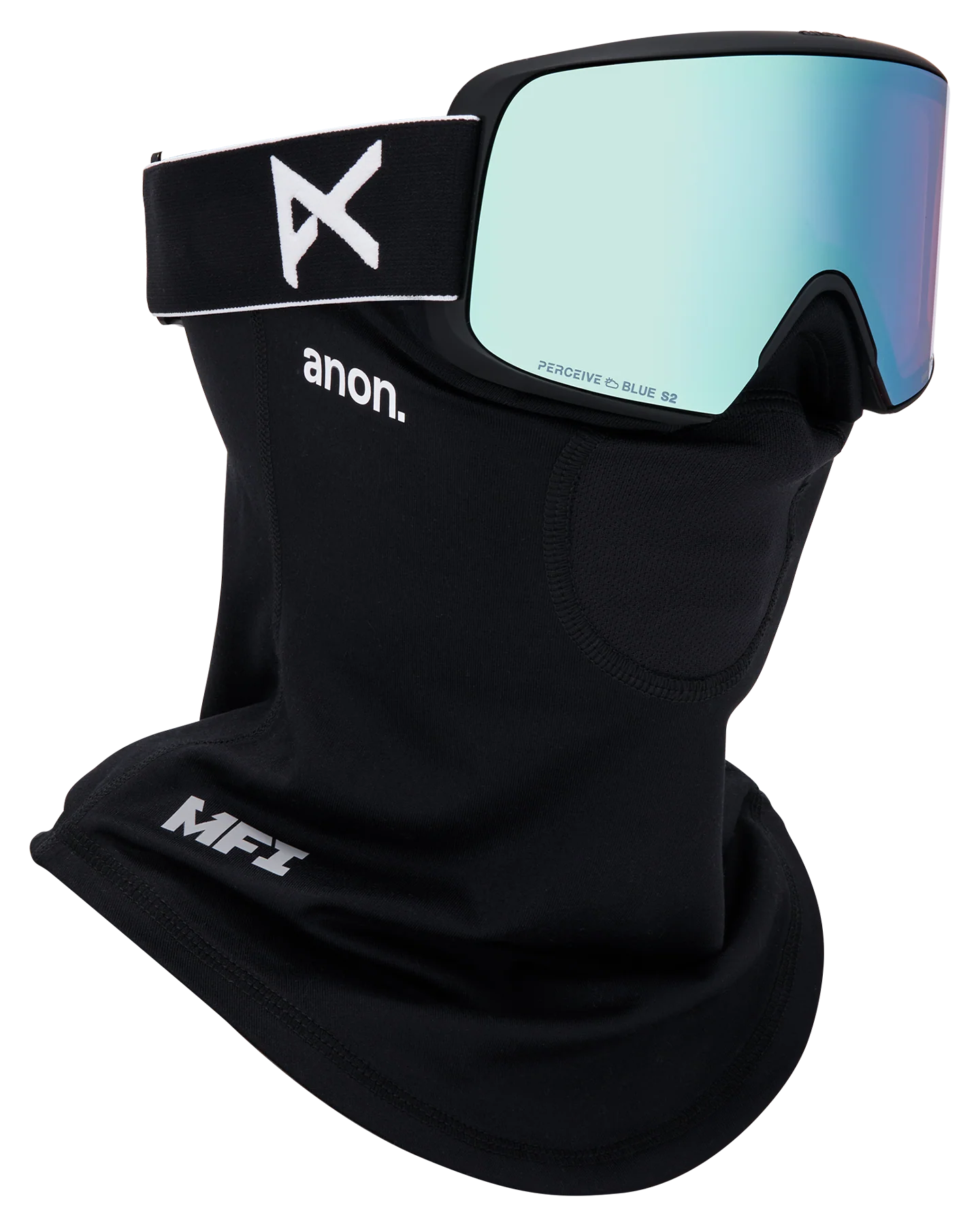 Anon M6S Snow Goggles + Bonus Lens + MFI® Face Mask - Black/Perceive Variable Blue - Image 5