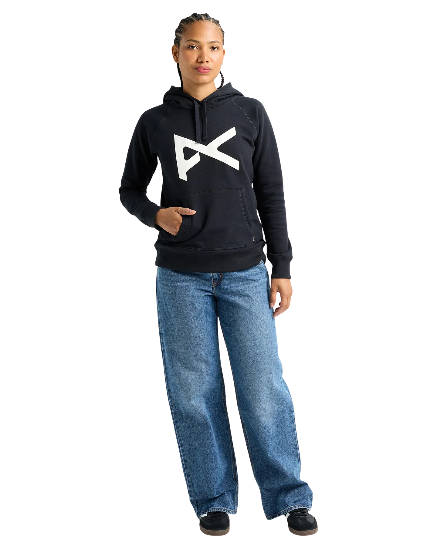 Anon Pullover Hoodie - Black/White - Image 5