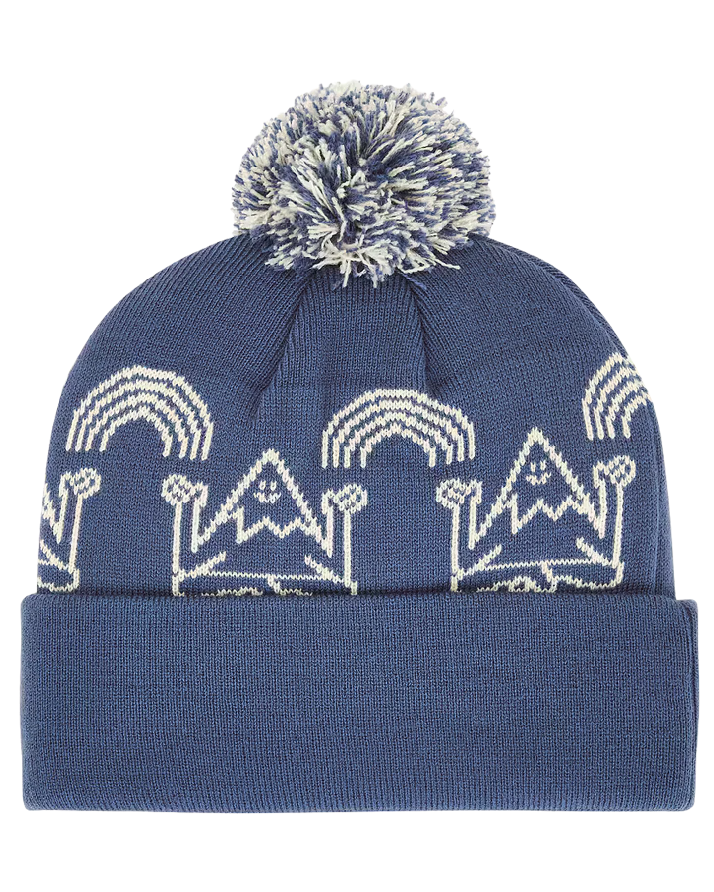Autumn Mindful Mountain Pom Beanie - Dutch Blue