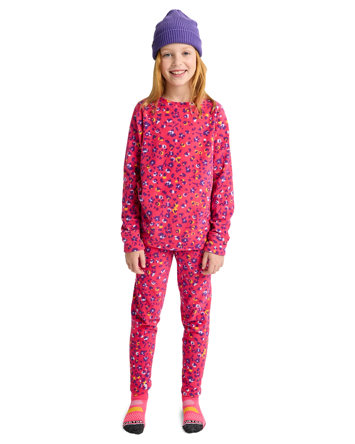 Burton Kids' Fleece Base Layer Thermal Set - Wildcat Floral - Image 3