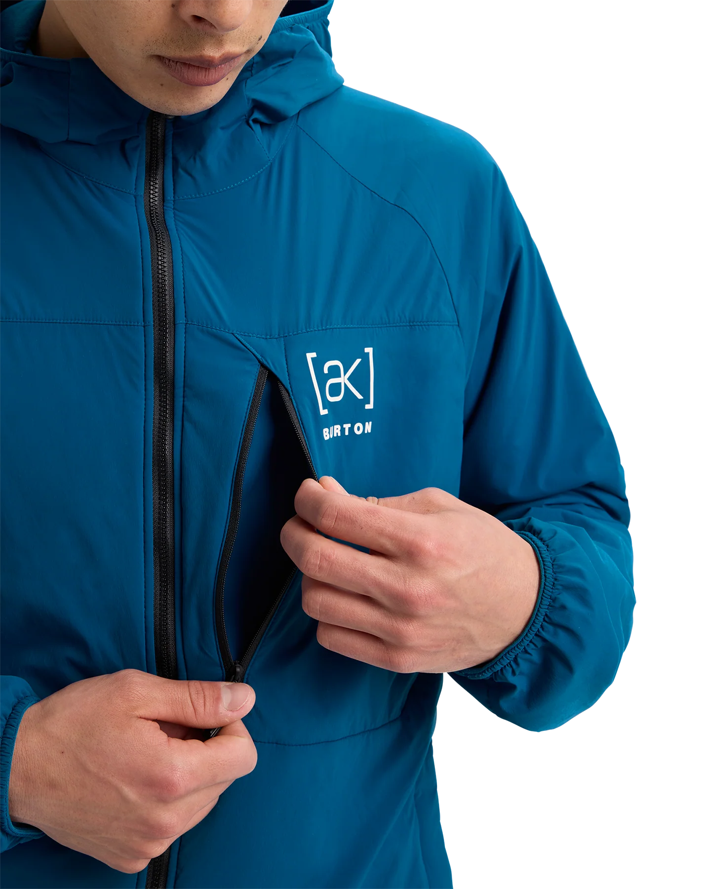 Burton Men's [ak]® Helium Hooded Stretch Insulated Jacket - Blue Teal - Image 6