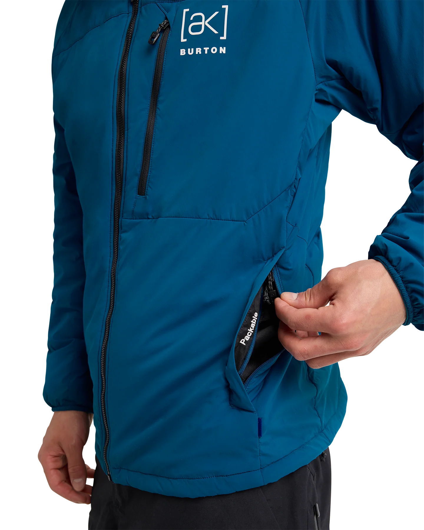 Burton Men's [ak]® Helium Hooded Stretch Insulated Jacket - Blue Teal - Image 7