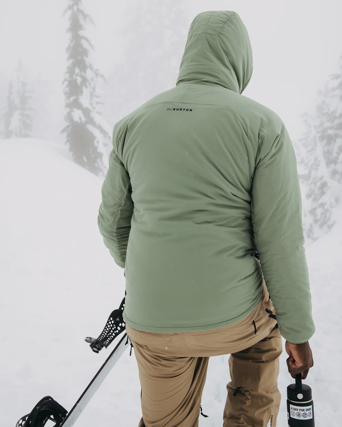 Burton Men's [ak]® Helium Hooded Stretch Insulated Jacket - Hedge Green - Image 4