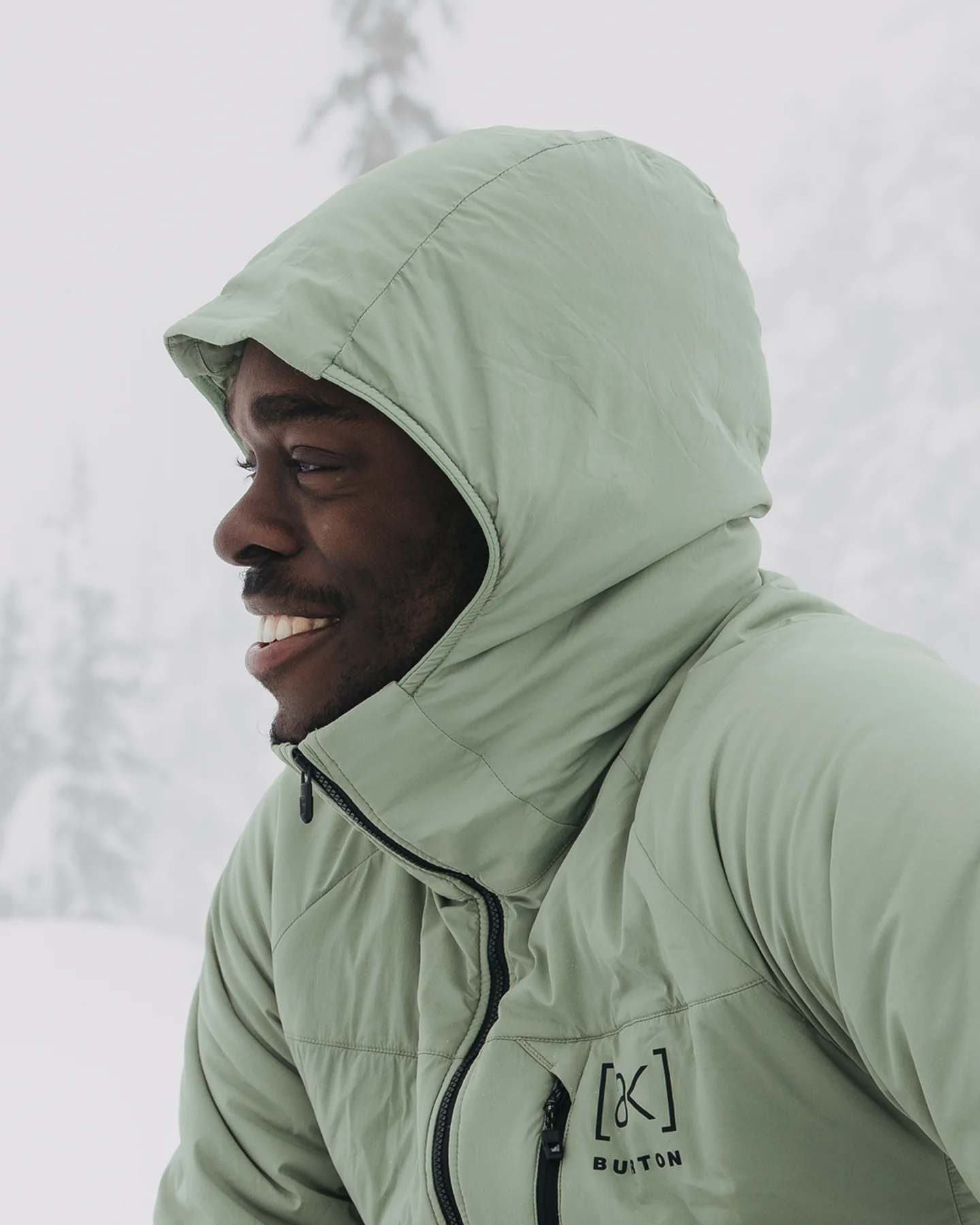 Burton Men's [ak]® Helium Hooded Stretch Insulated Jacket - Hedge Green - Image 6