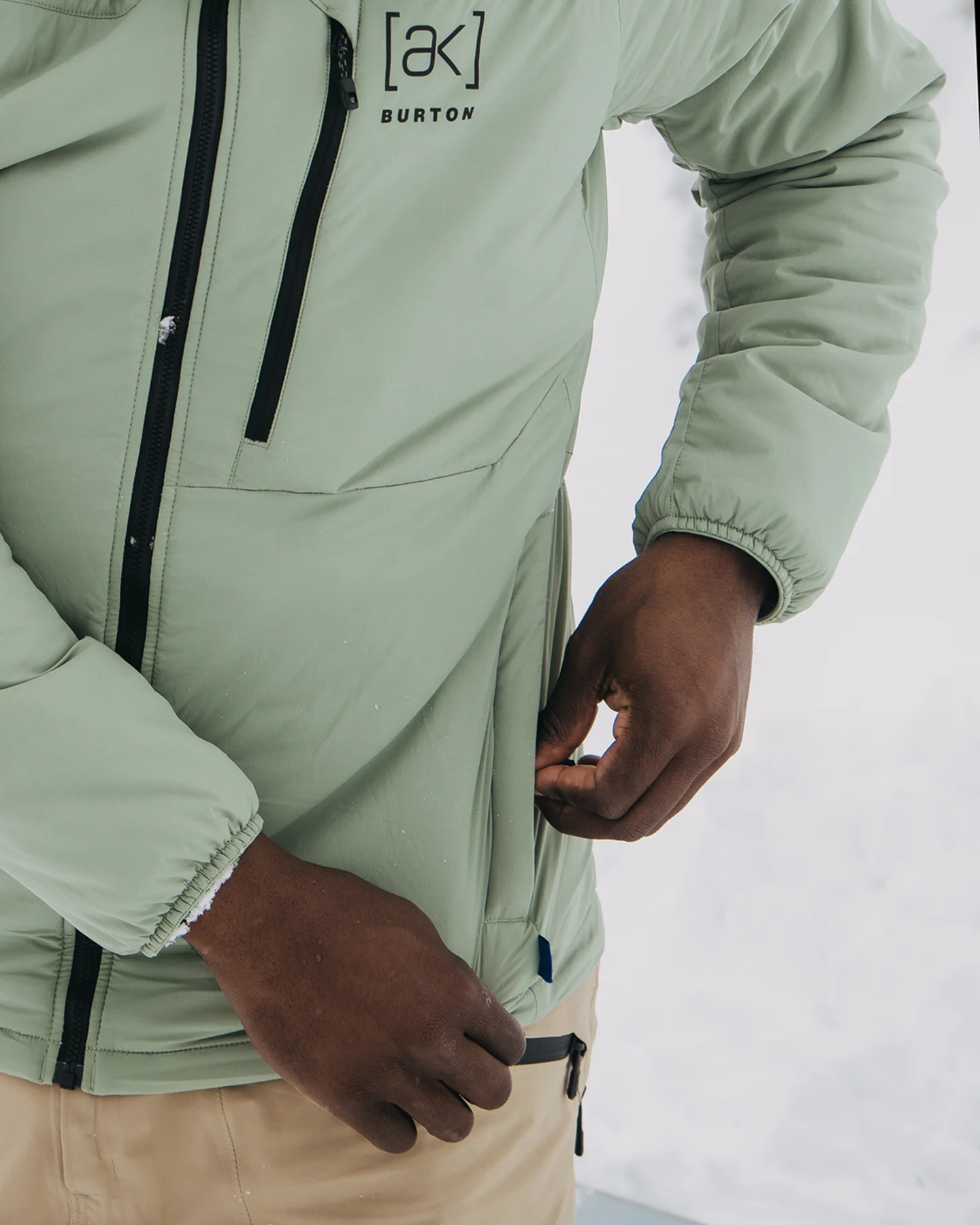 Burton Men's [ak]® Helium Hooded Stretch Insulated Jacket - Hedge Green - Image 7