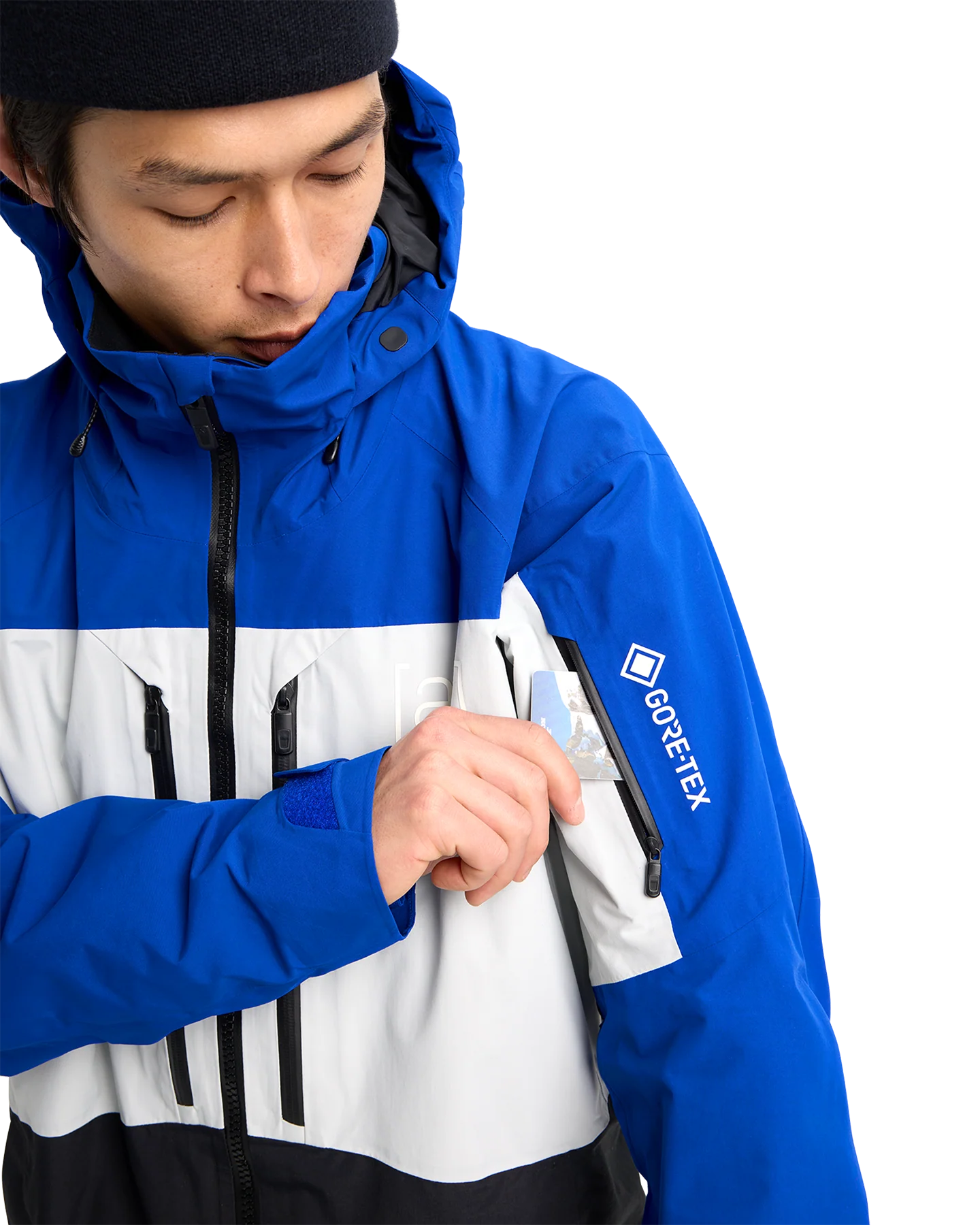 Burton Men's [ak]® Swash GORE-TEX® 2L Snow Jacket - Jake Blue/Gray Cloud/True Black - Image 3