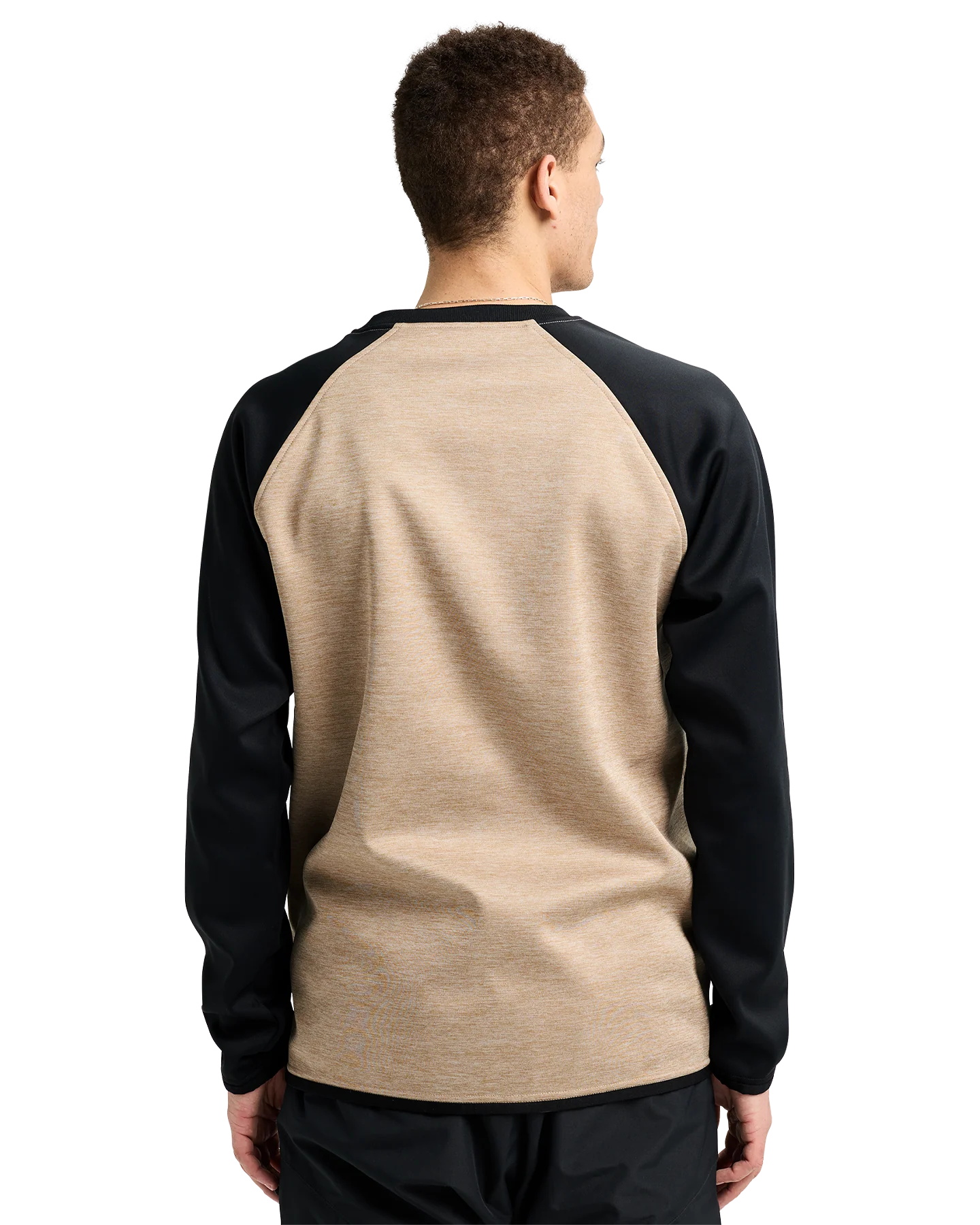 Burton Men's Crown Weatherproof Crewneck Fleece - Summit Taupe Heather/True Black - Image 4