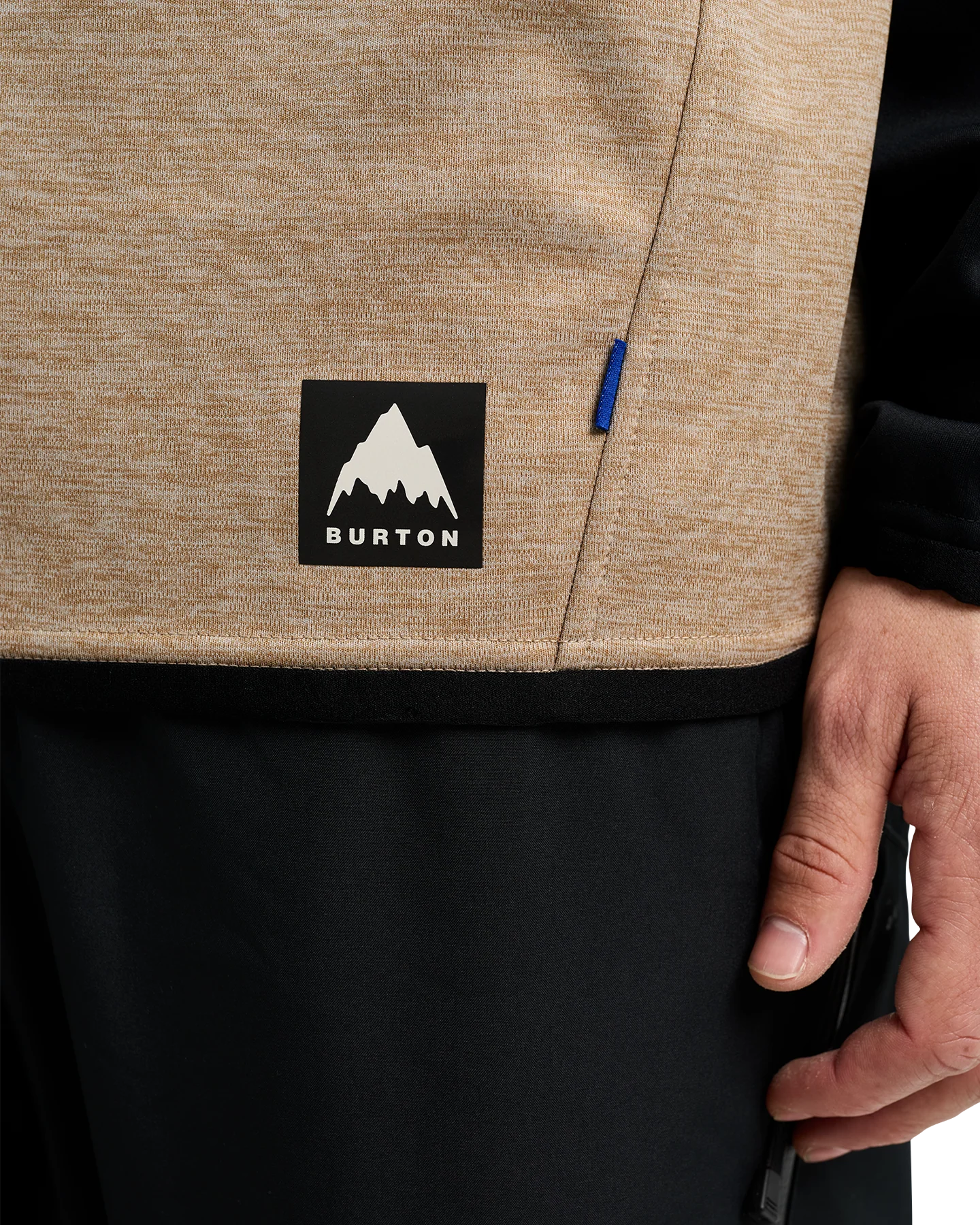Burton Men's Crown Weatherproof Crewneck Fleece - Summit Taupe Heather/True Black - Image 5