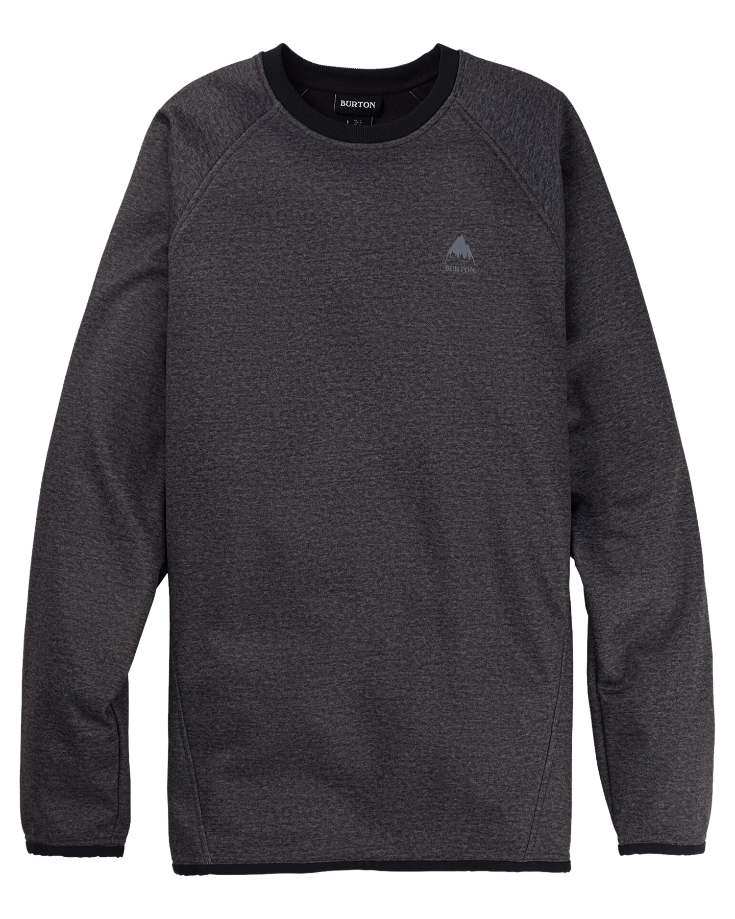 Burton Men's Crown Weatherproof Pullover Crewneck Fleece - True Black Heather