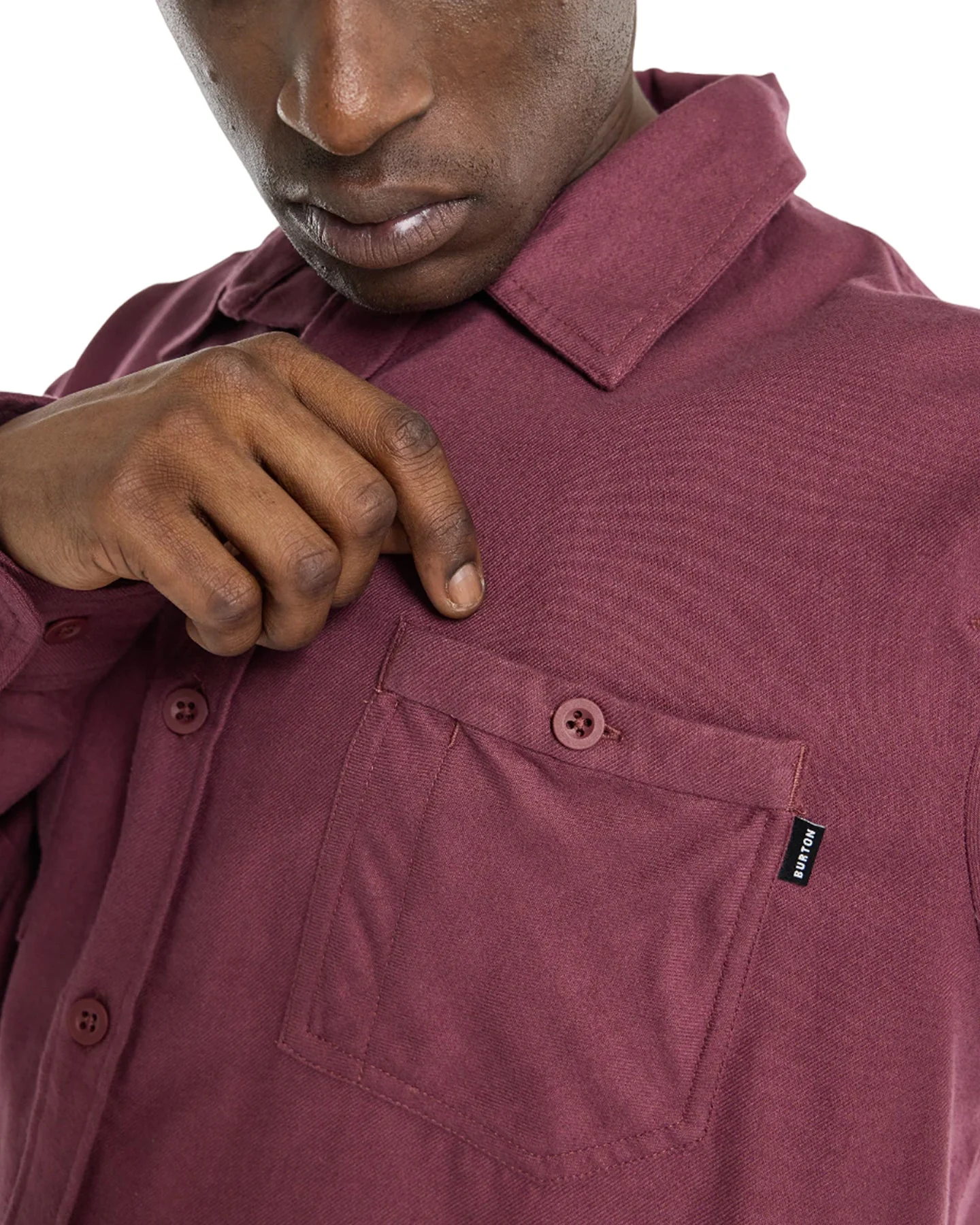 Burton Men's Favorite Long Sleeve Flannel - Almandine - Image 4