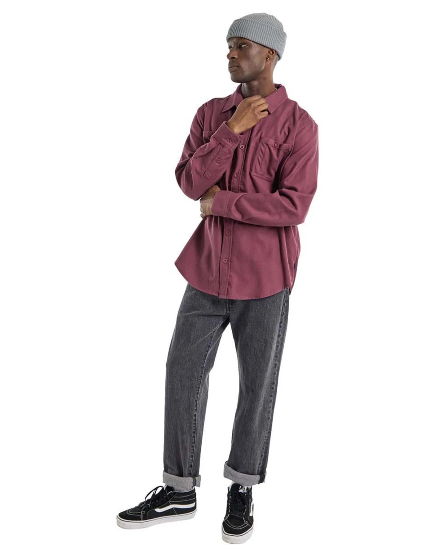 Burton Men's Favorite Long Sleeve Flannel - Almandine - Image 5