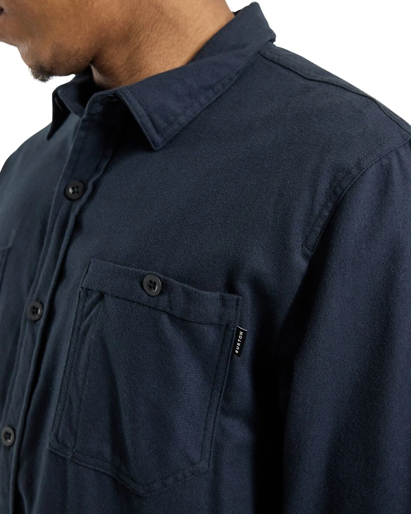 Burton Men's Favorite Long Sleeve Flannel - True Black - Image 4