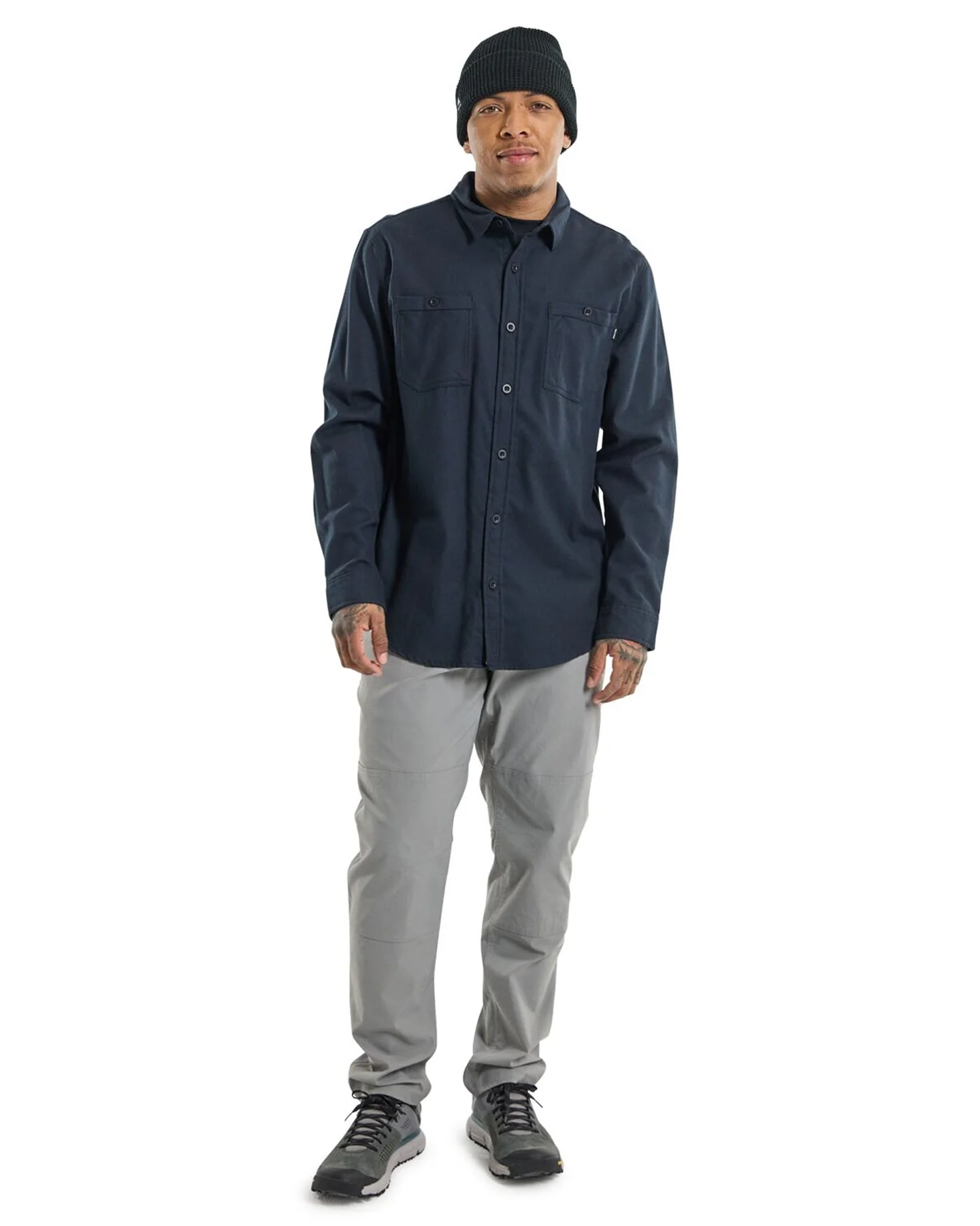 Burton Men's Favorite Long Sleeve Flannel - True Black - Image 5