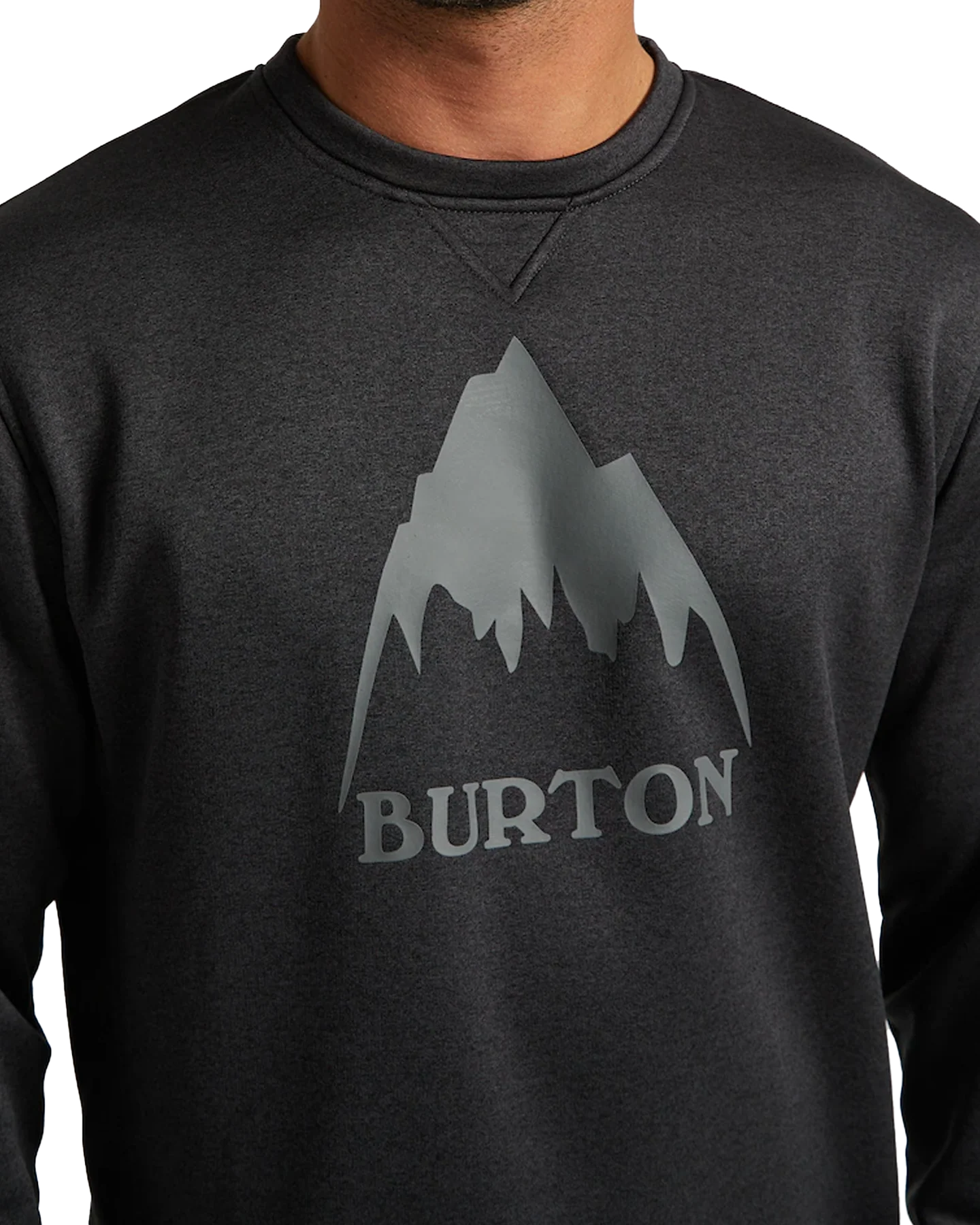 Burton Men's Oak Pullover Crewneck - True Black Heather - Image 5