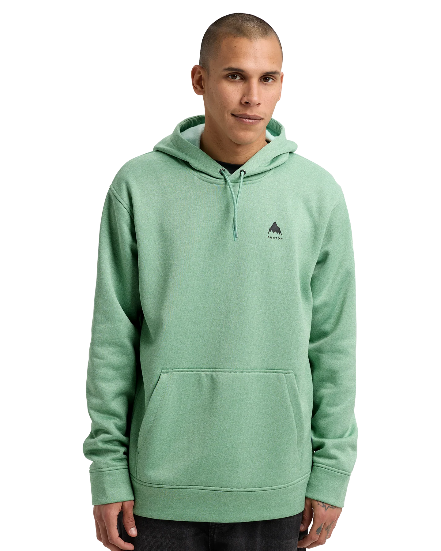 Burton Men's Oak Pullover Hoodie - Soft Sage Heather - Image 3