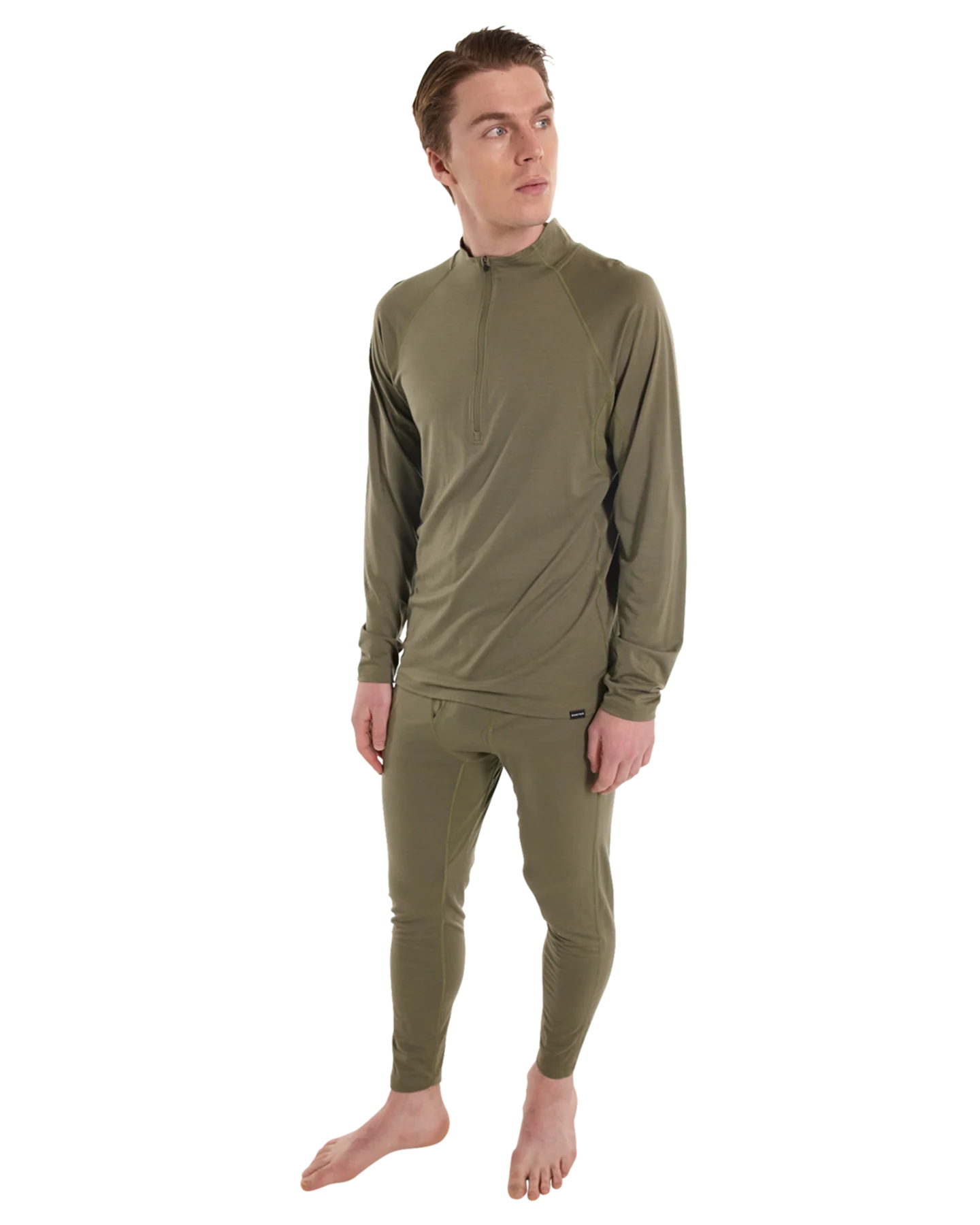 Burton Men's Phayse Merino Quarter Zip Fleece - Forest Moss - Image 4