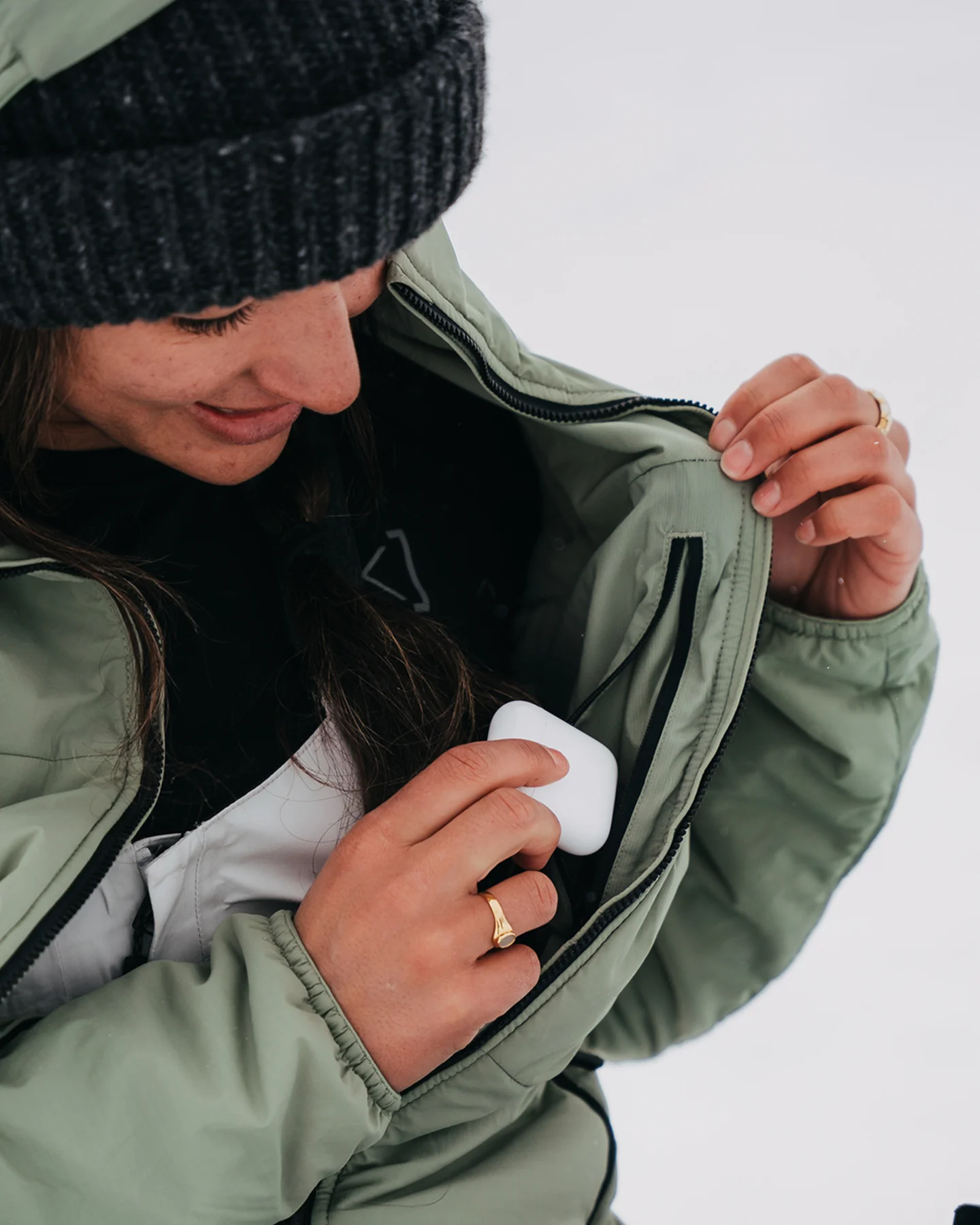 Burton Women's [ak]® Helium Hooded Stretch Insulated Jacket - Hedge Green - Image 6