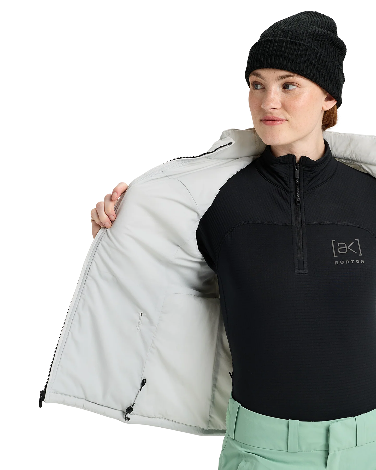 Burton Women's [ak]® Helium Stretch Insulated Vest - Gray Cloud - Image 6