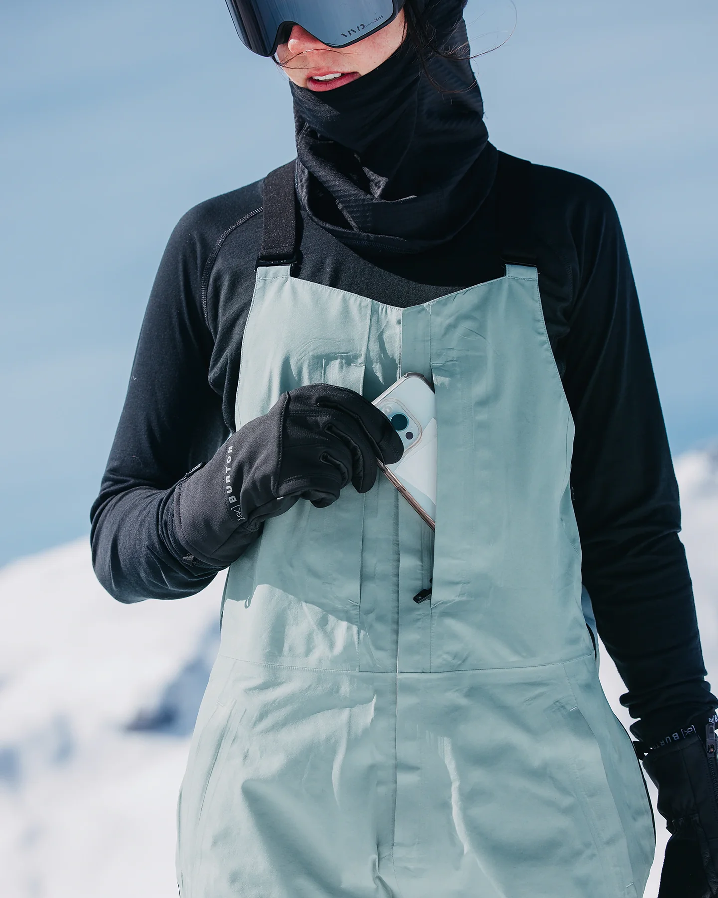 Burton Women's [ak]® Kimmy GORE-TEX® 3L Snow Bib - Petrol Green - Image 6