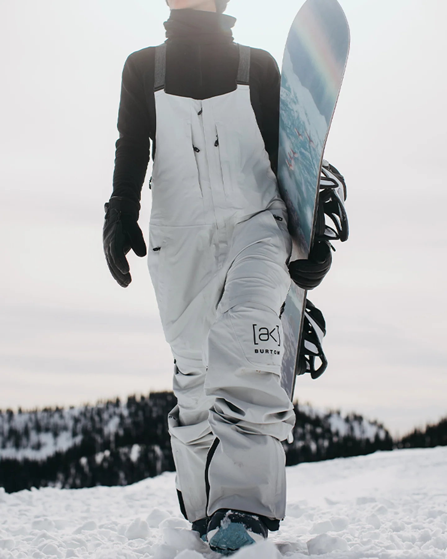 Burton Women's [ak]® Kimmy GORE-TEX® 3L Stretch Bib Snow Pants - Gray Cloud - Image 6