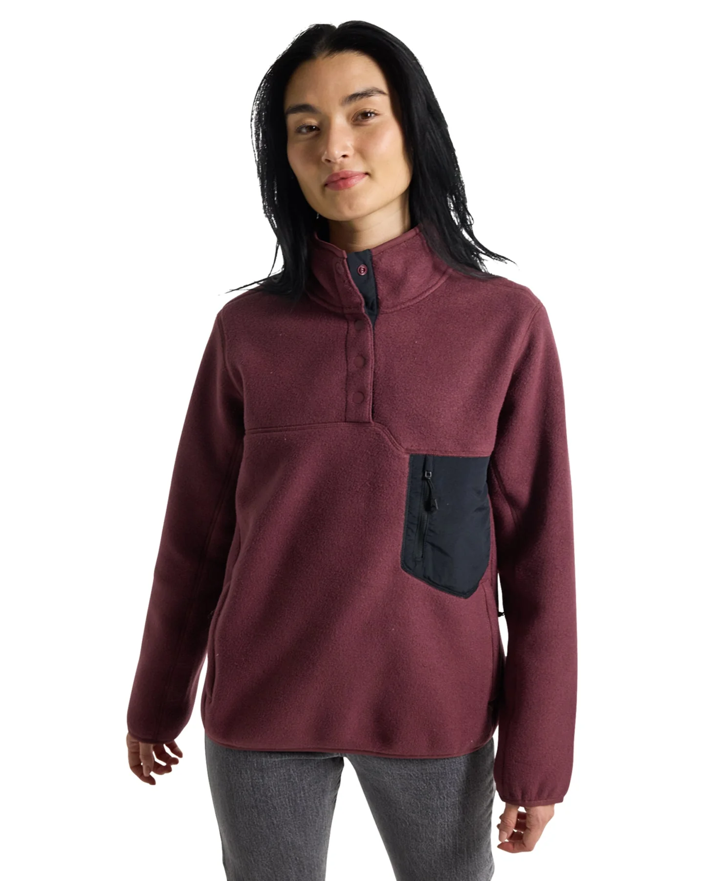Burton Women's Cinder Fleece Pullover - Almandine - Image 3