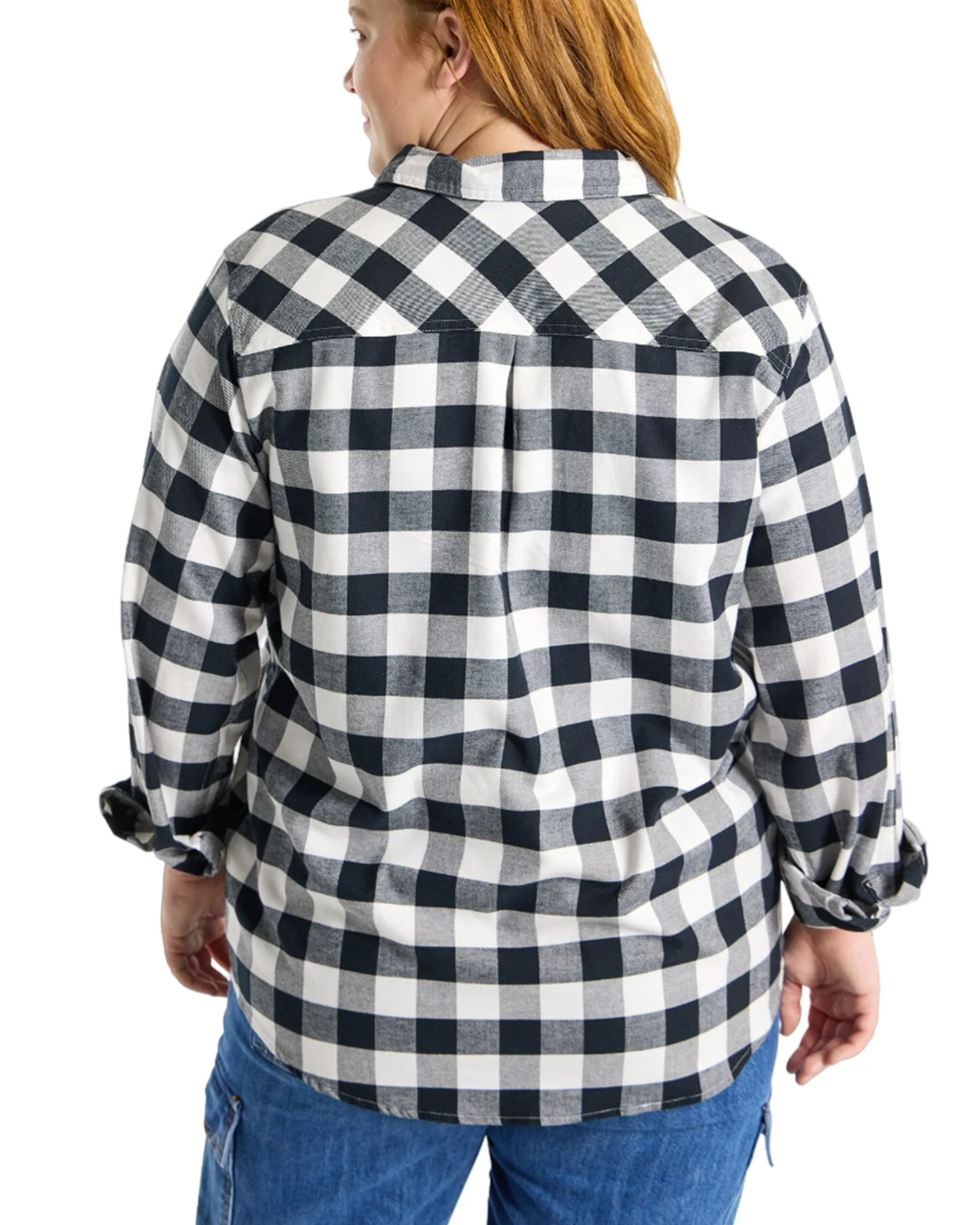 Burton Women's Favorite Long Sleeve Flannel - Stout White Buffalo Plaid - Image 5