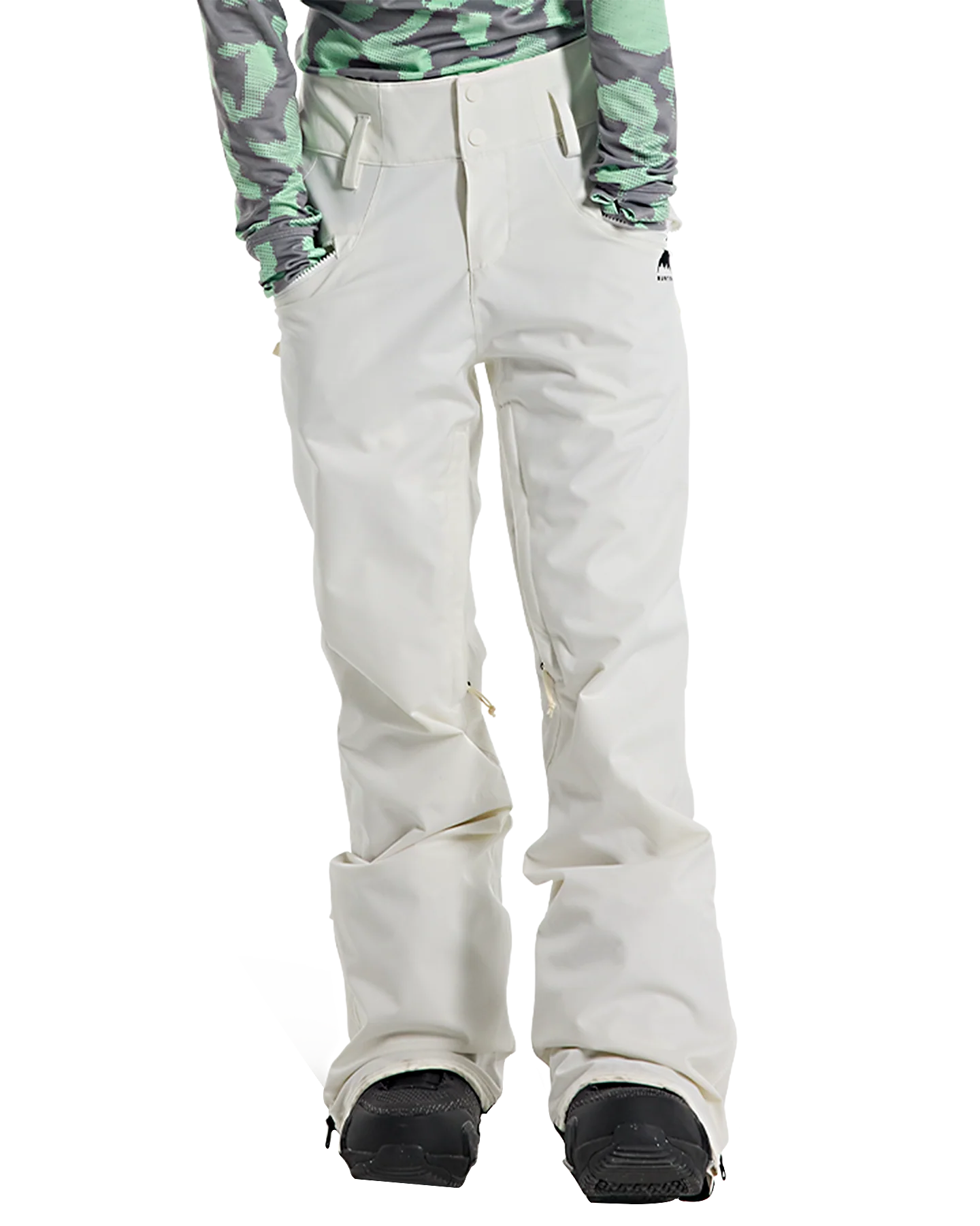 Burton Women's Marcy High Rise Stretch 2L Snow Pants - Stout White - Image 2