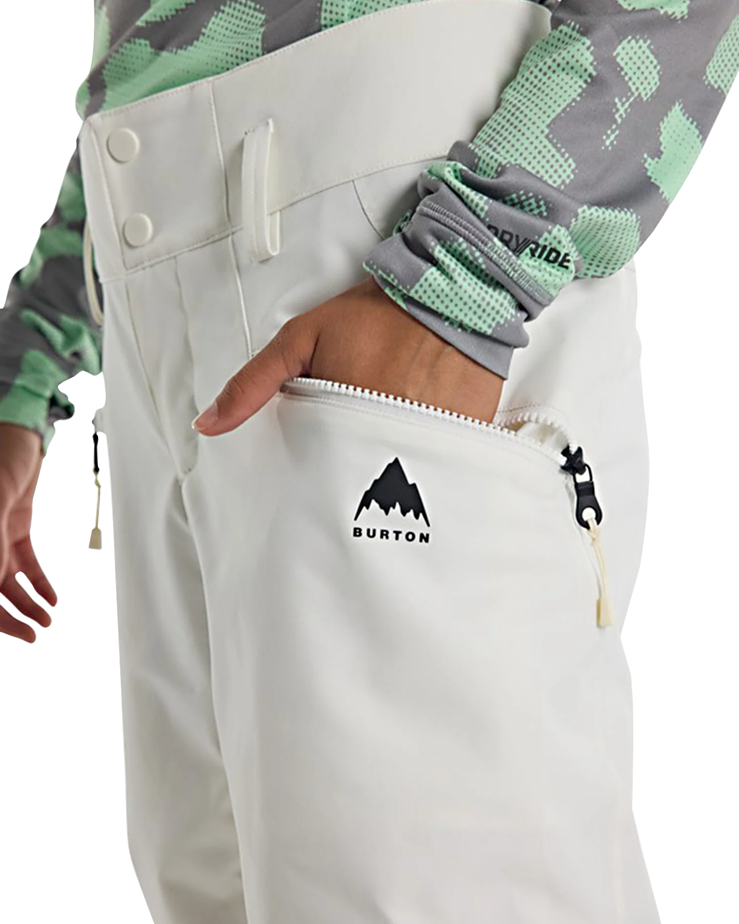 Burton Women's Marcy High Rise Stretch 2L Snow Pants - Stout White - Image 6