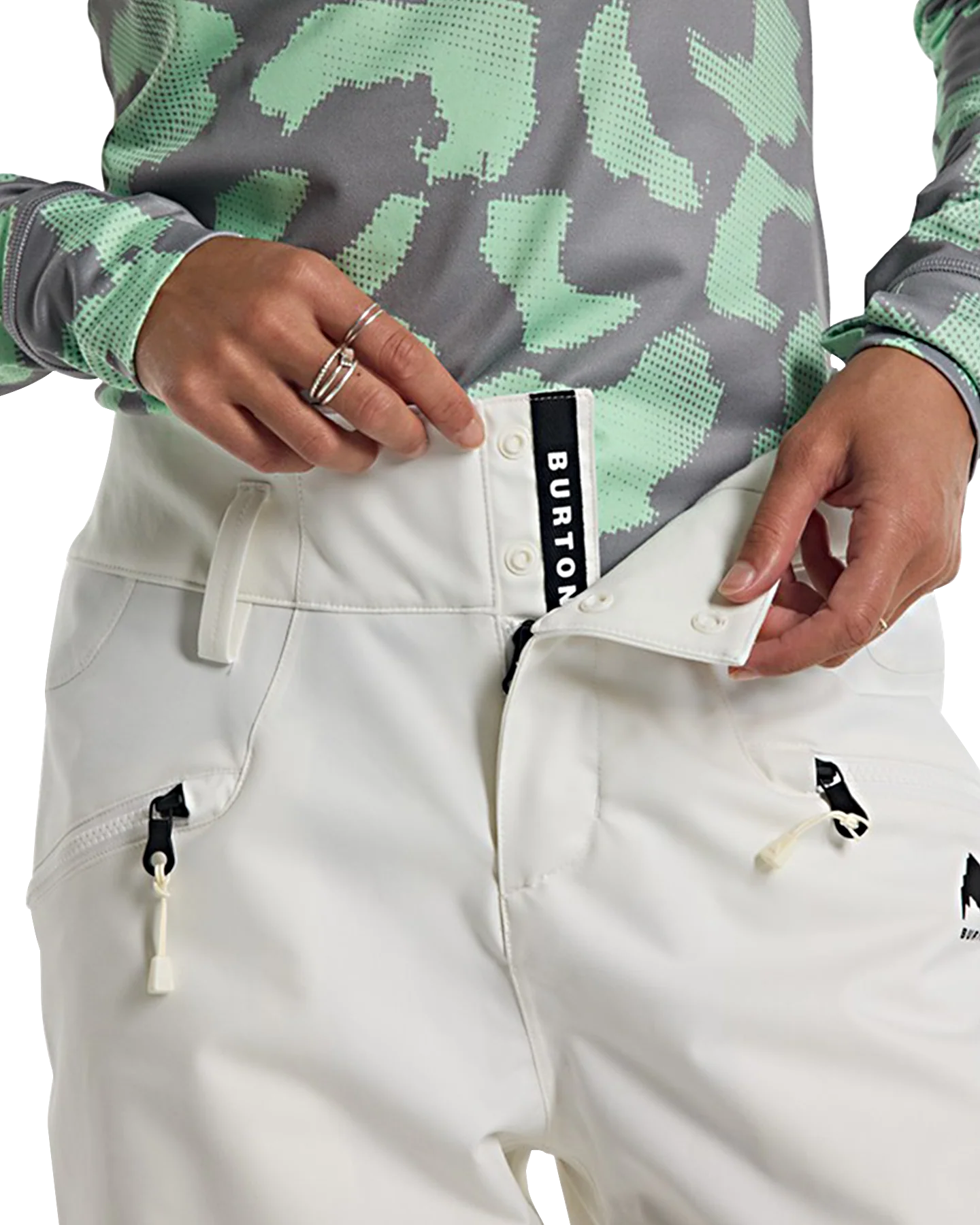 Burton Women's Marcy High Rise Stretch 2L Snow Pants - Stout White - Image 9