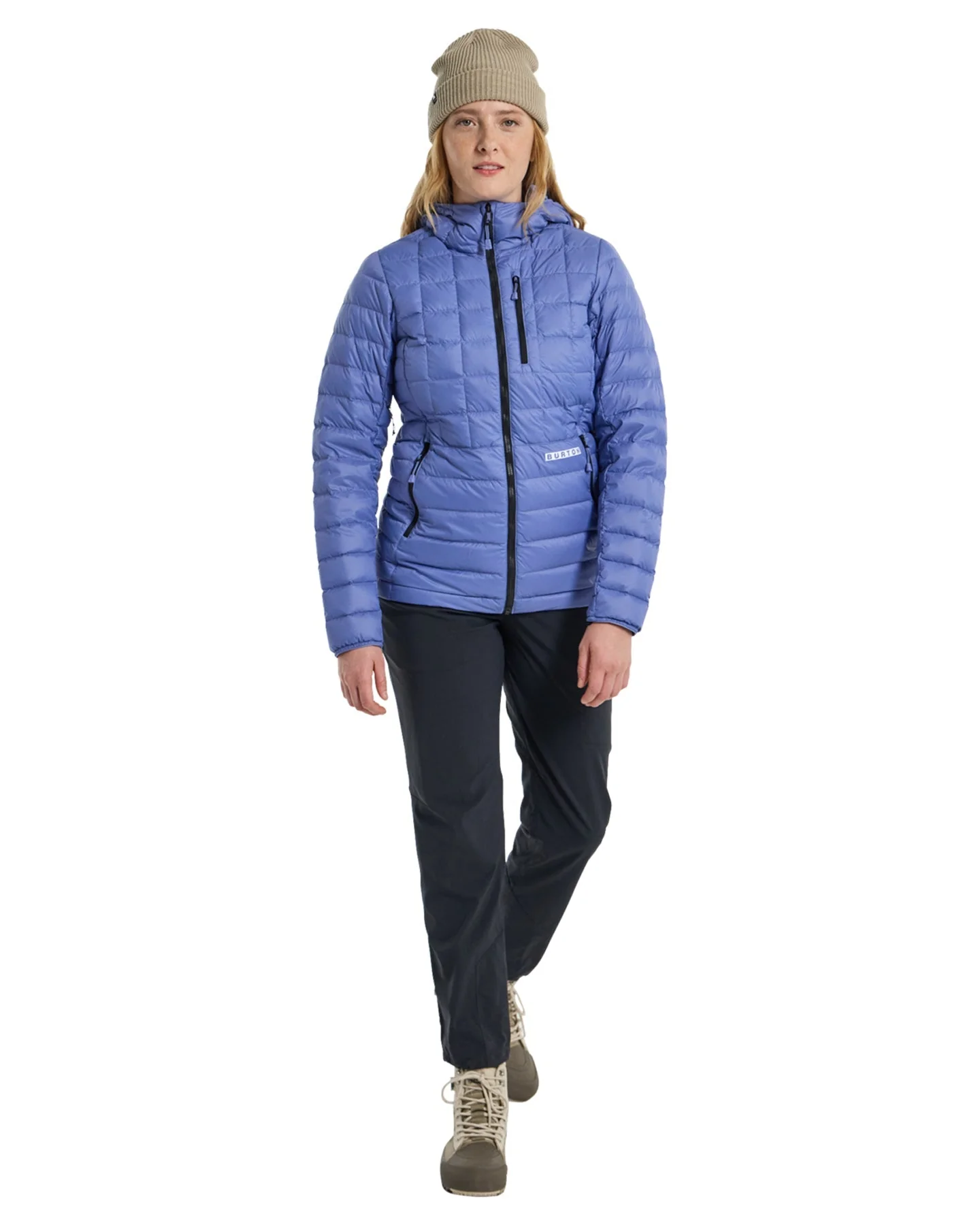 Burton Women's Mid-Heat Hooded Down Insulated Jacket - Slate Blue - Image 4