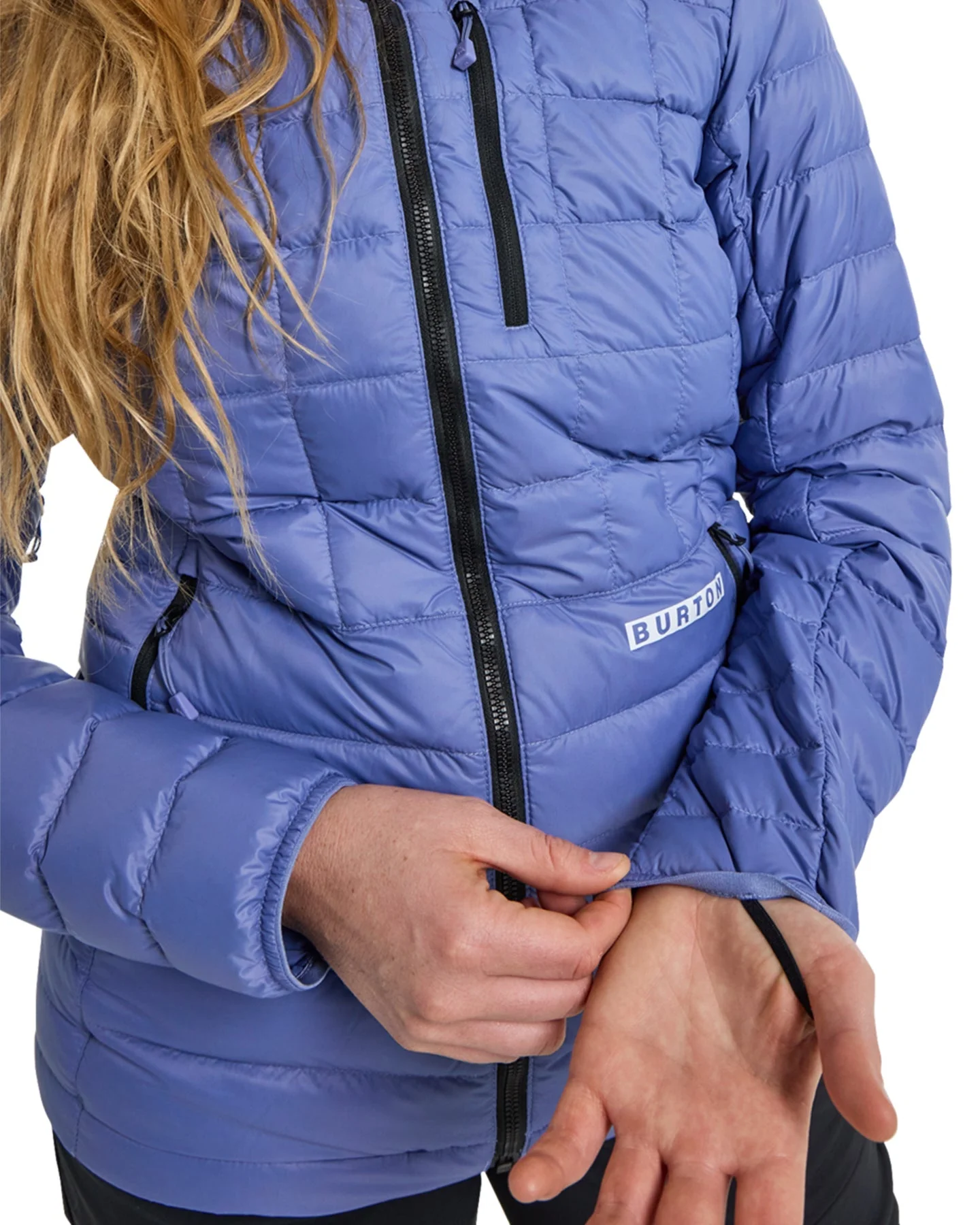 Burton Women's Mid-Heat Hooded Down Insulated Jacket - Slate Blue - Image 7