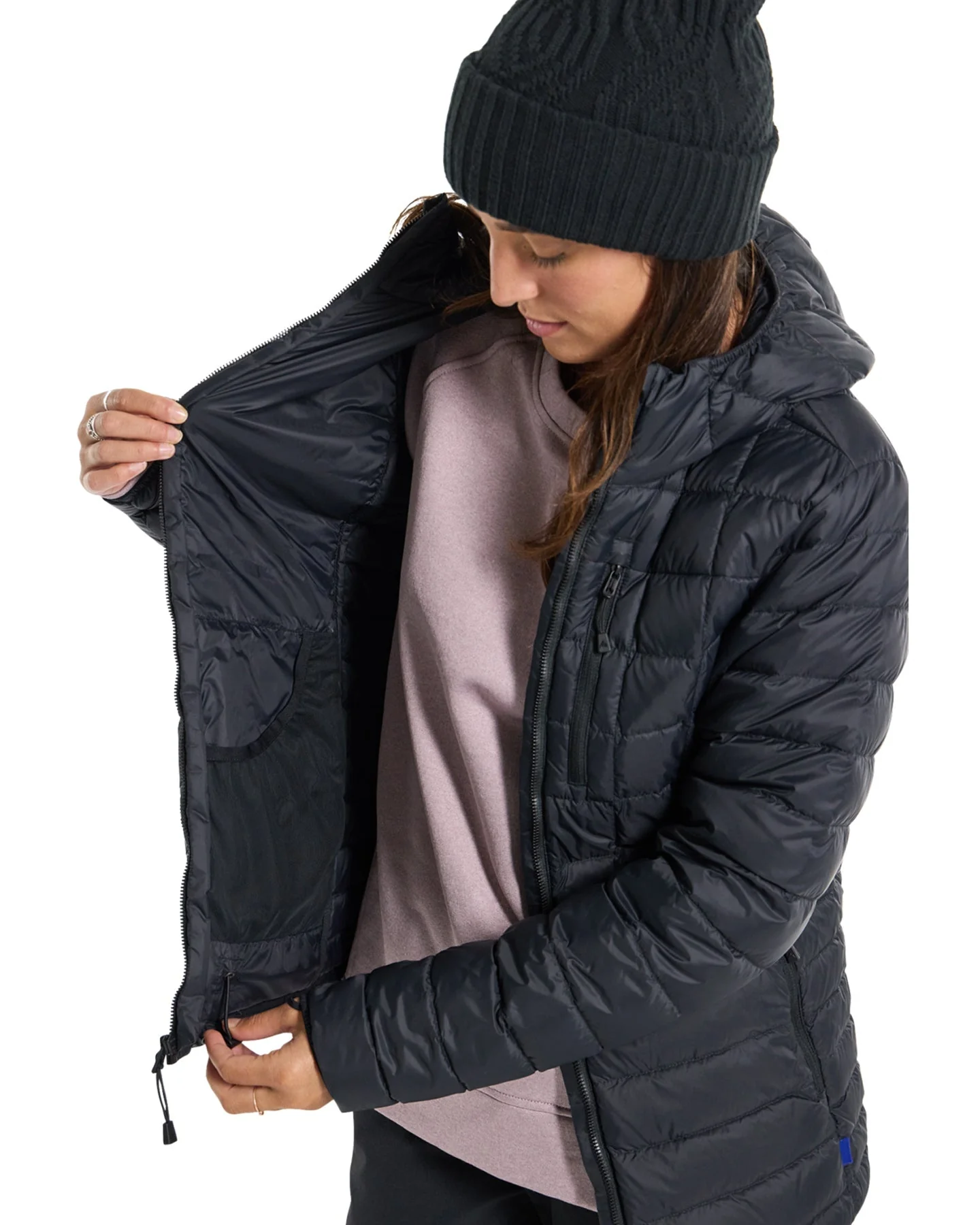 Burton Women's Mid-Heat Hooded Down Insulated Jacket - True Black - Image 6