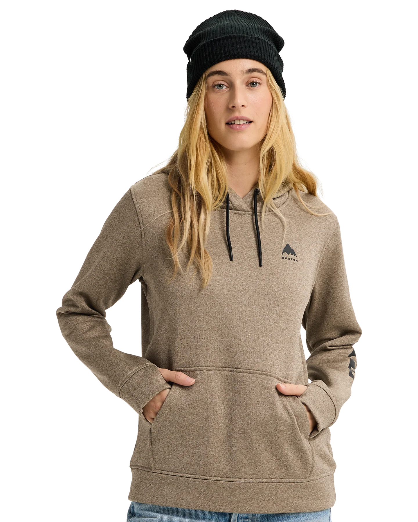 Burton Women's Oak Pullover Hoodie - Summit Taupe Heather - Image 3