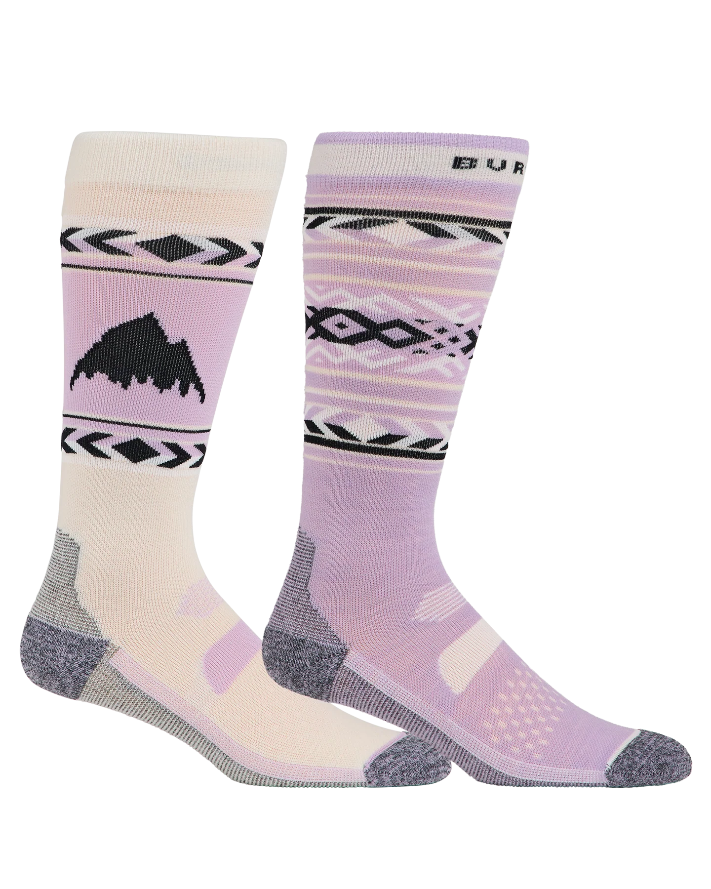 Burton Women's Performance Lightweight Socks 2 Pack - Washed Lavendar
