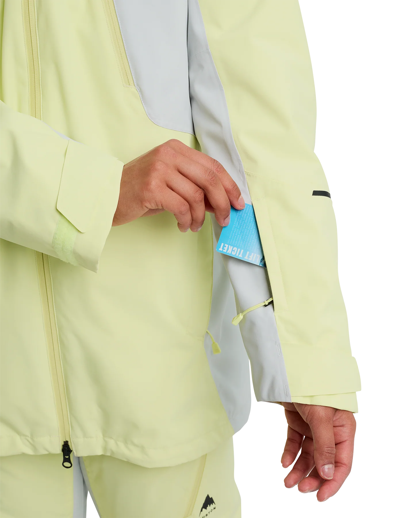 Burton Women's Reserve 2L 3-In-1 Snow Jacket - Glow Yellow Green/Gray Cloud - Image 9