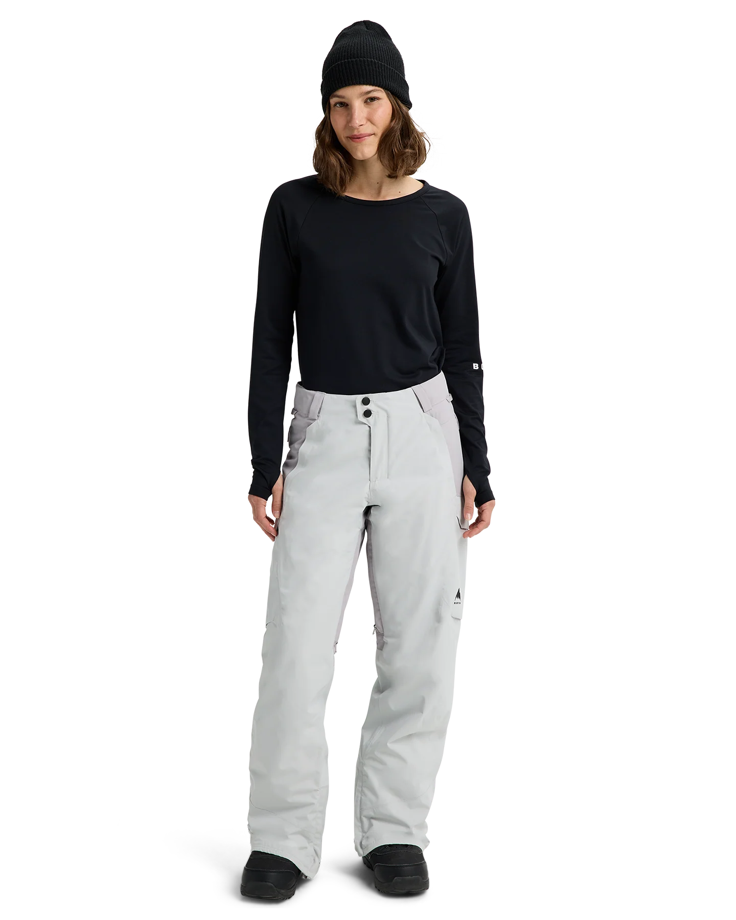 Burton Women's Reserve 2L Insulated Snow Pants - Gray Cloud/Washed Lavender - Image 2