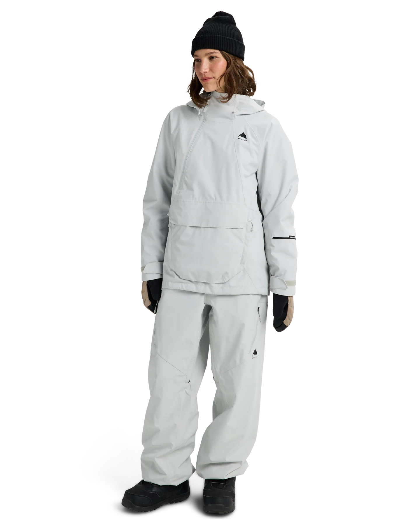 Burton Women's Reserve 2L Relaxed Snow Anorak - Gray Cloud - Image 2