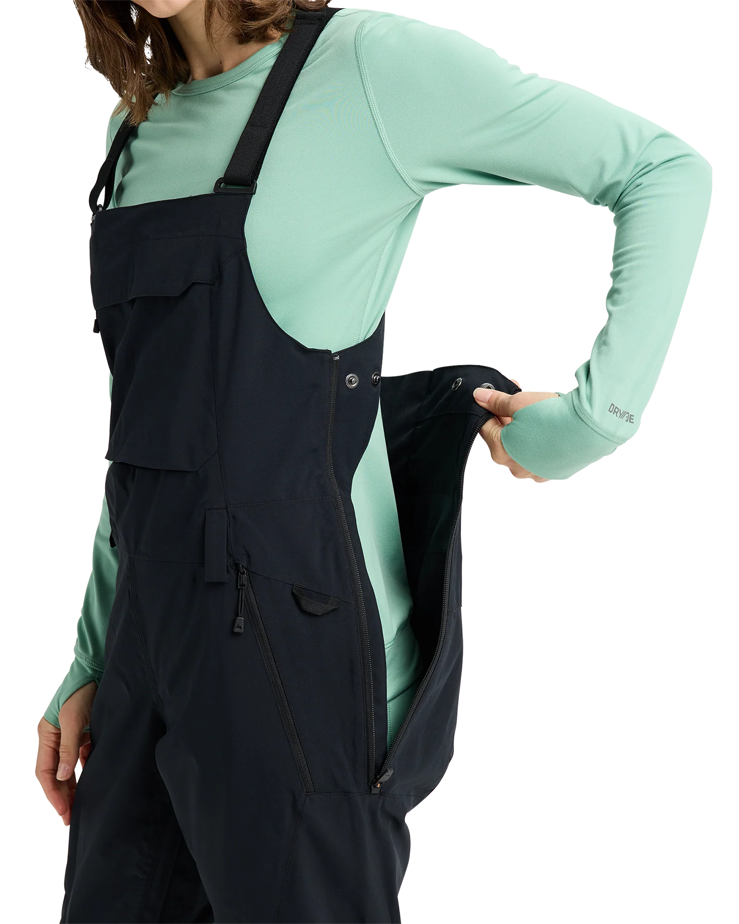 Burton Women's Reserve 2L Stretch Snow Bib Pants - True Black - Image 6