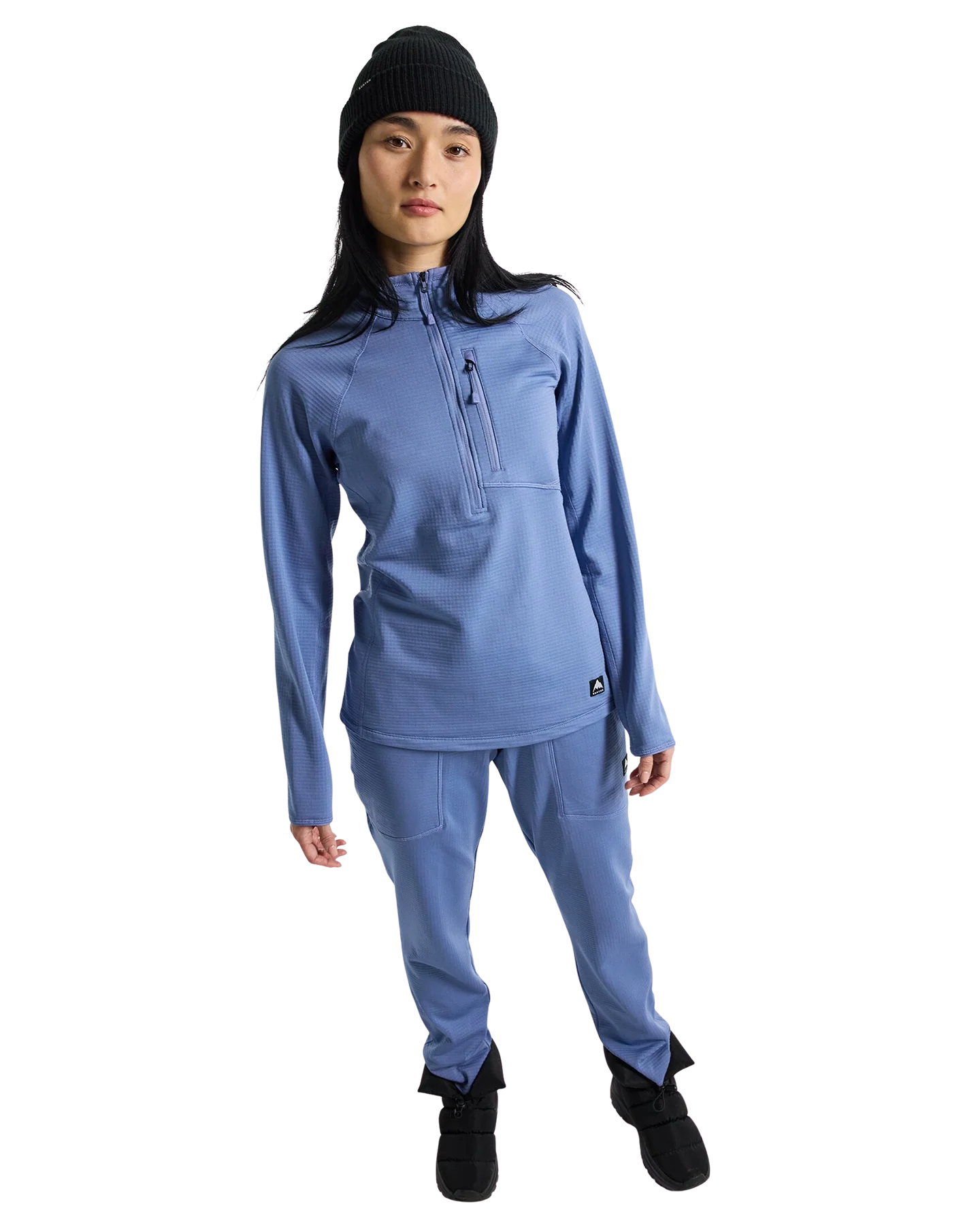 Burton Women's Stockrun Grid Half-Zip Fleece - Slate Blue (L) - Image 4
