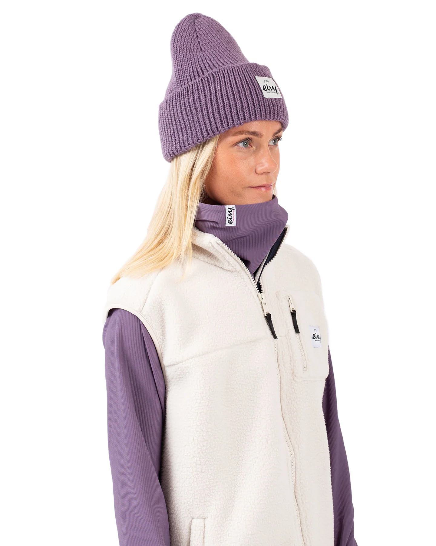 Eivy Easter Rib Wool Women's Beanie - Deep Purple