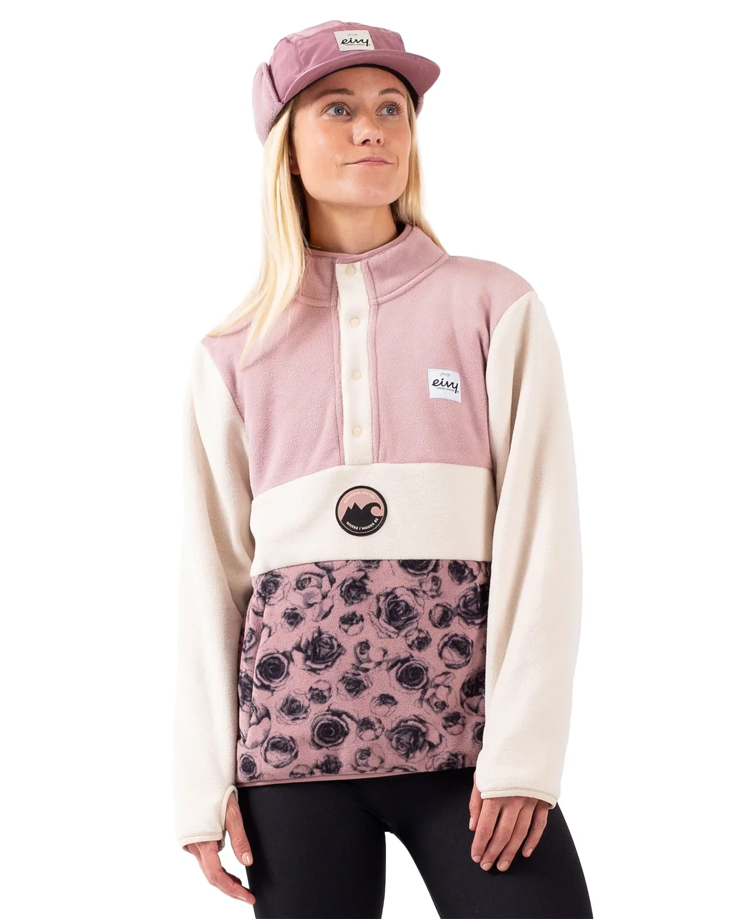 Eivy Mountain Women's Fleece - Charcoal Woodrose - Image 3