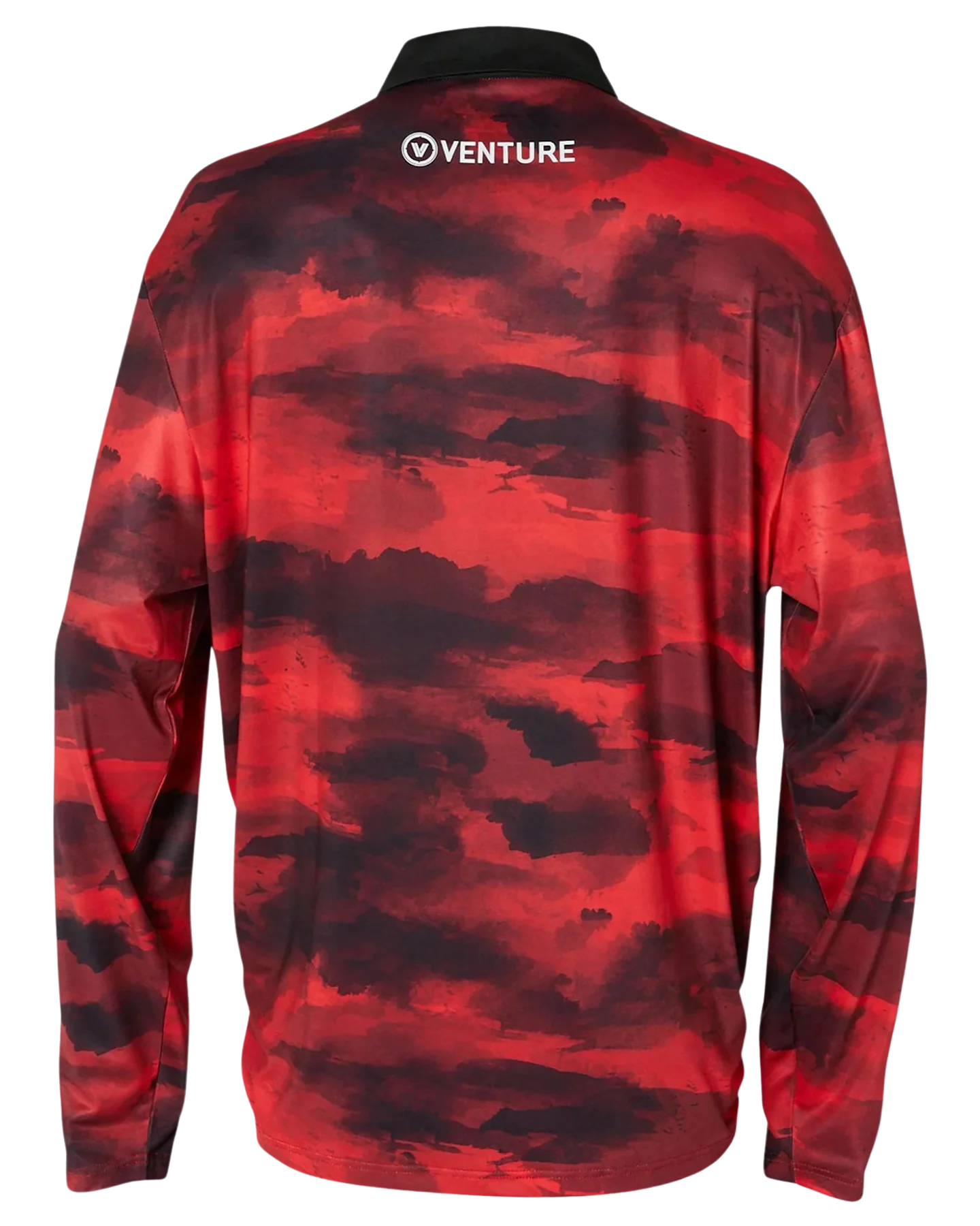 Jetpilot Venture Men's LS Fishing Polo - Red Camo - Image 2