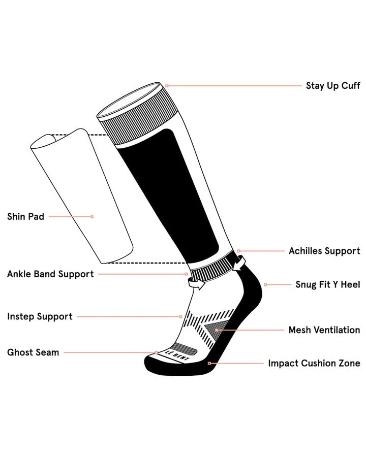 Le Bent Pixel Light Snow Socks - Mono - Image 2