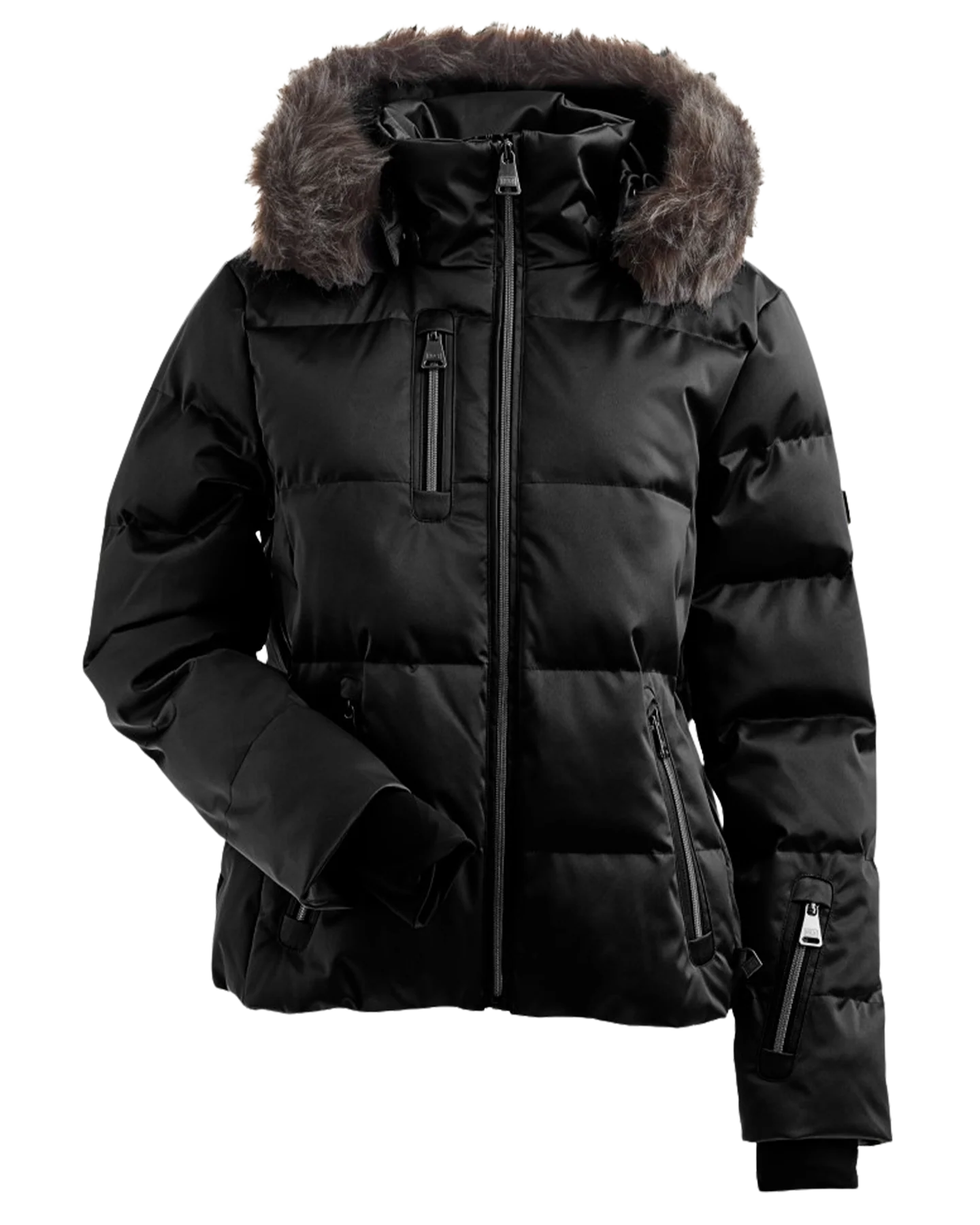 Nils Women's Skylar Metallic Puffer Snow Jacket - Black